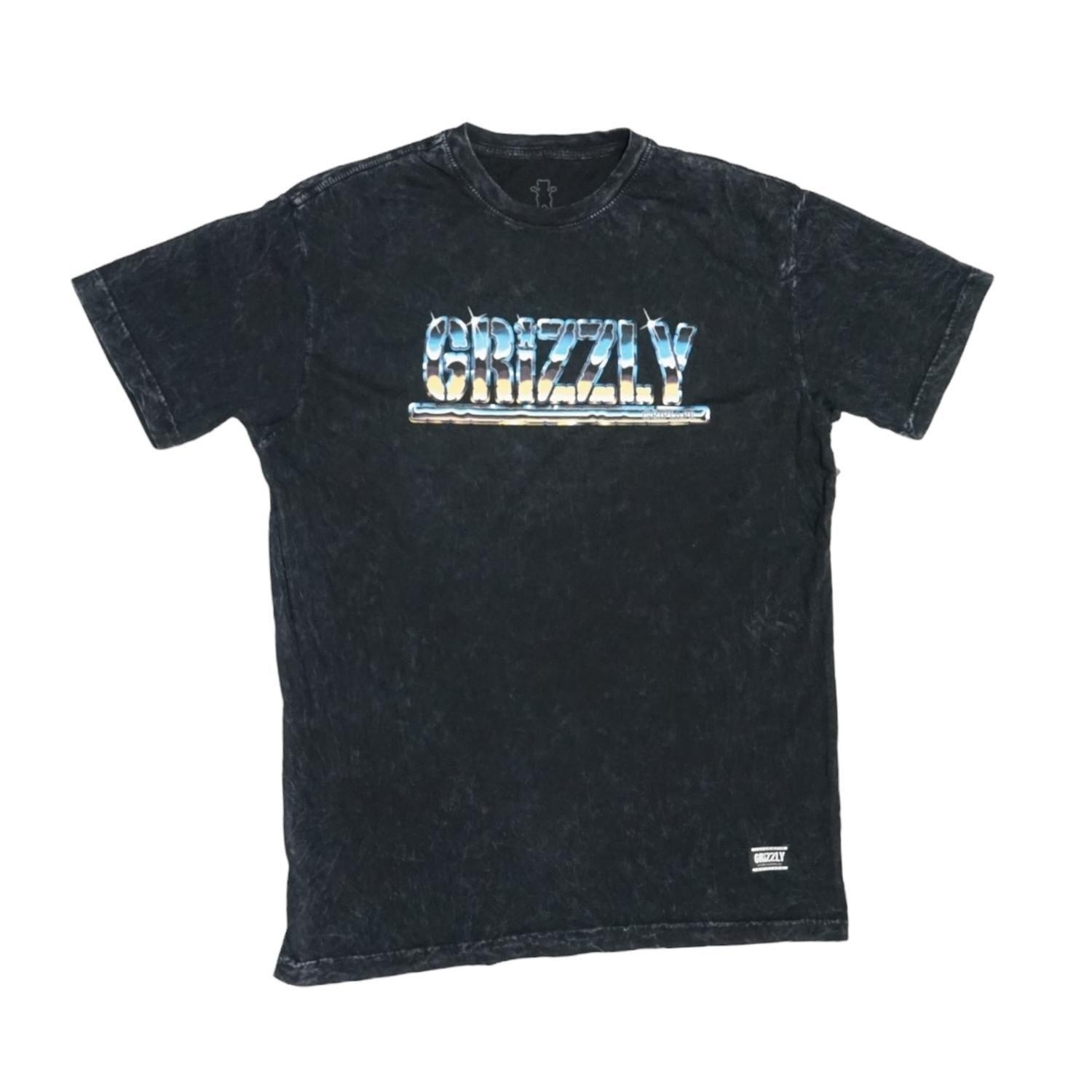 POLERA GRIZZLY SILTTIN CHROME NEGRA HOMBRE-0