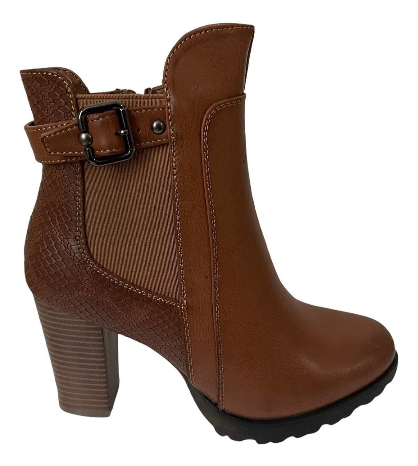 Botin Bota Via Uno Camel 12084404-0