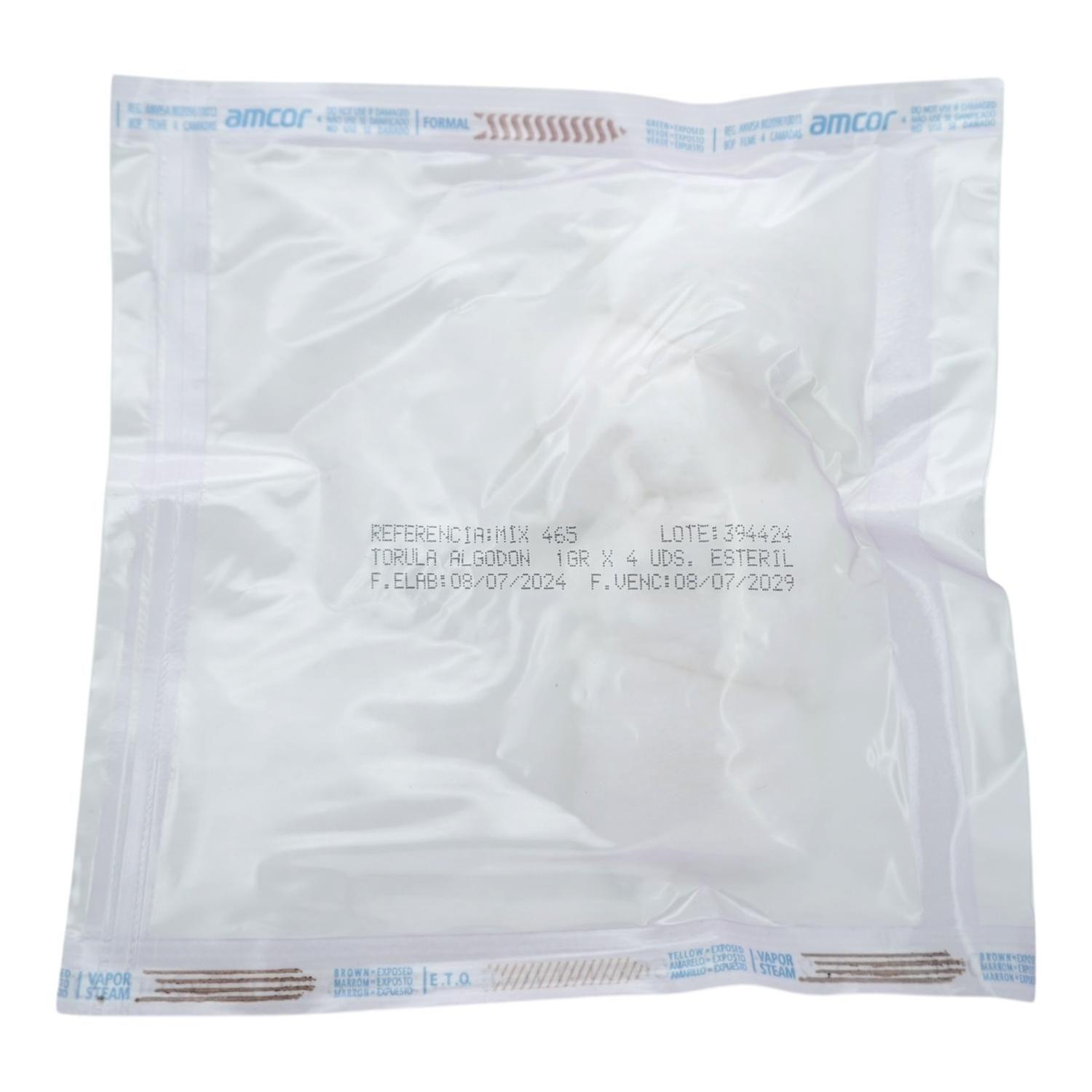 Pack Torulas de algodon esteril 1gr – 20 bolsas x4 unidades c/u-0