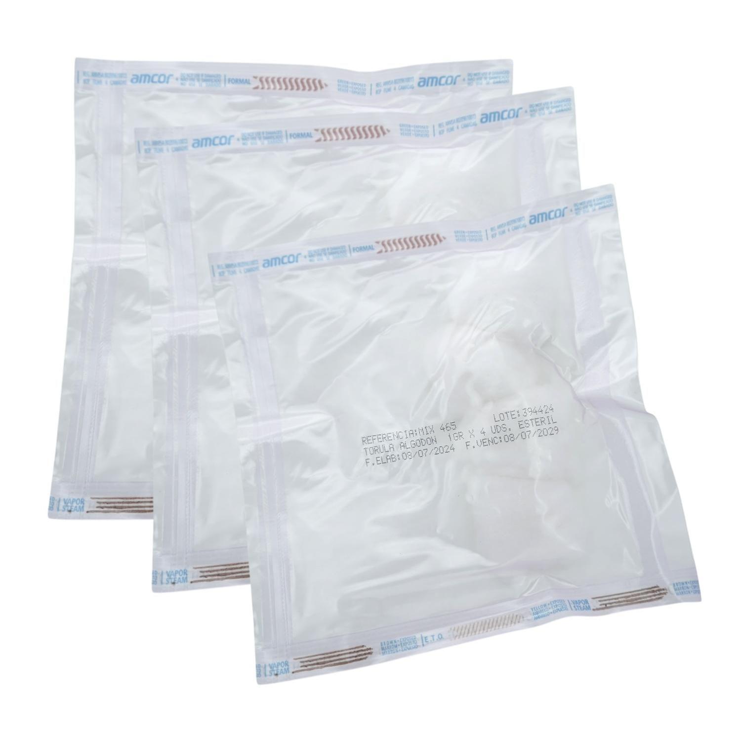 Pack Torulas de algodon esteril 1gr – 20 bolsas x4 unidades c/u-1