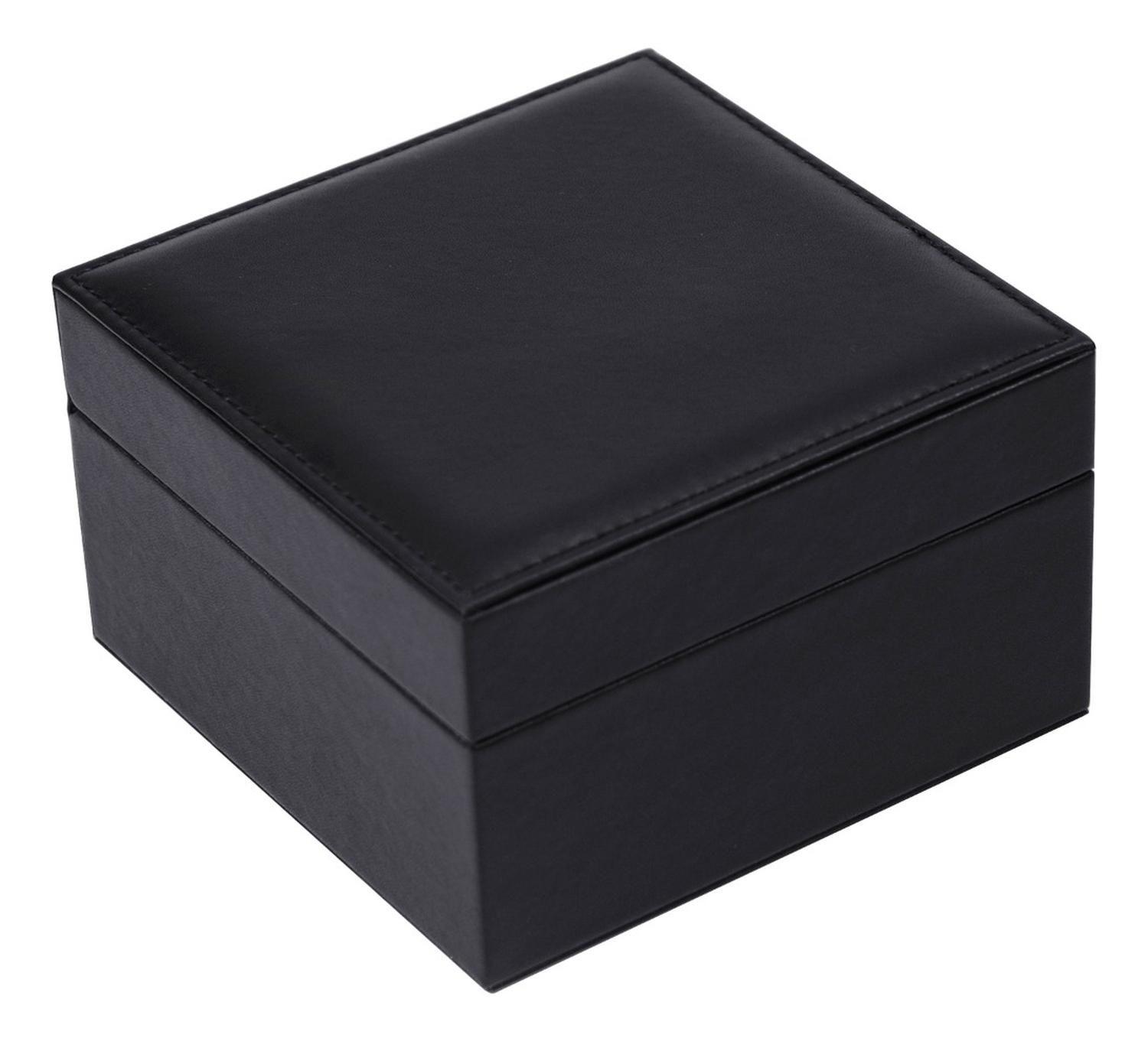 Caja Individual Relojes Cuero Pu Negro-2