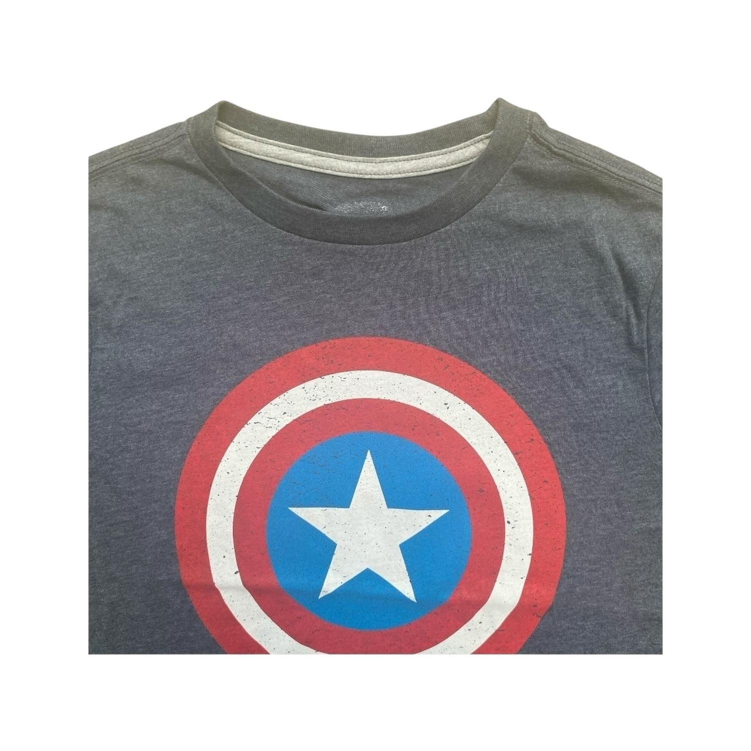 Polera Capitan America Escudo Azul Oscuro Niño-2