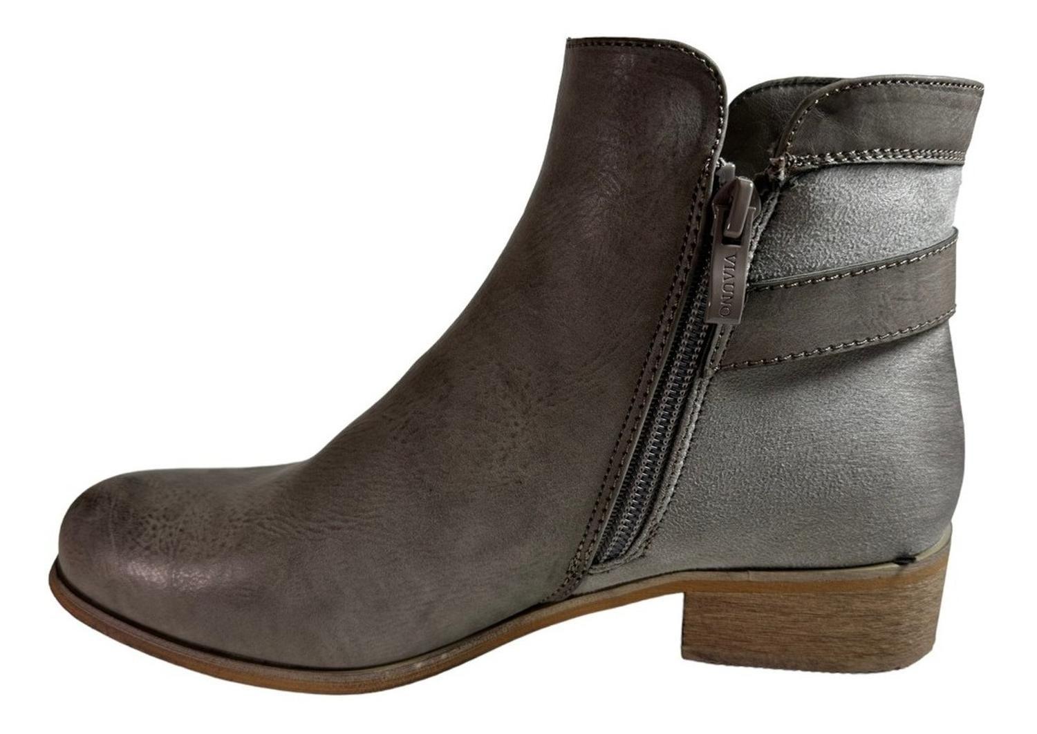 Botin Via Uno Color Gris 12082414-2