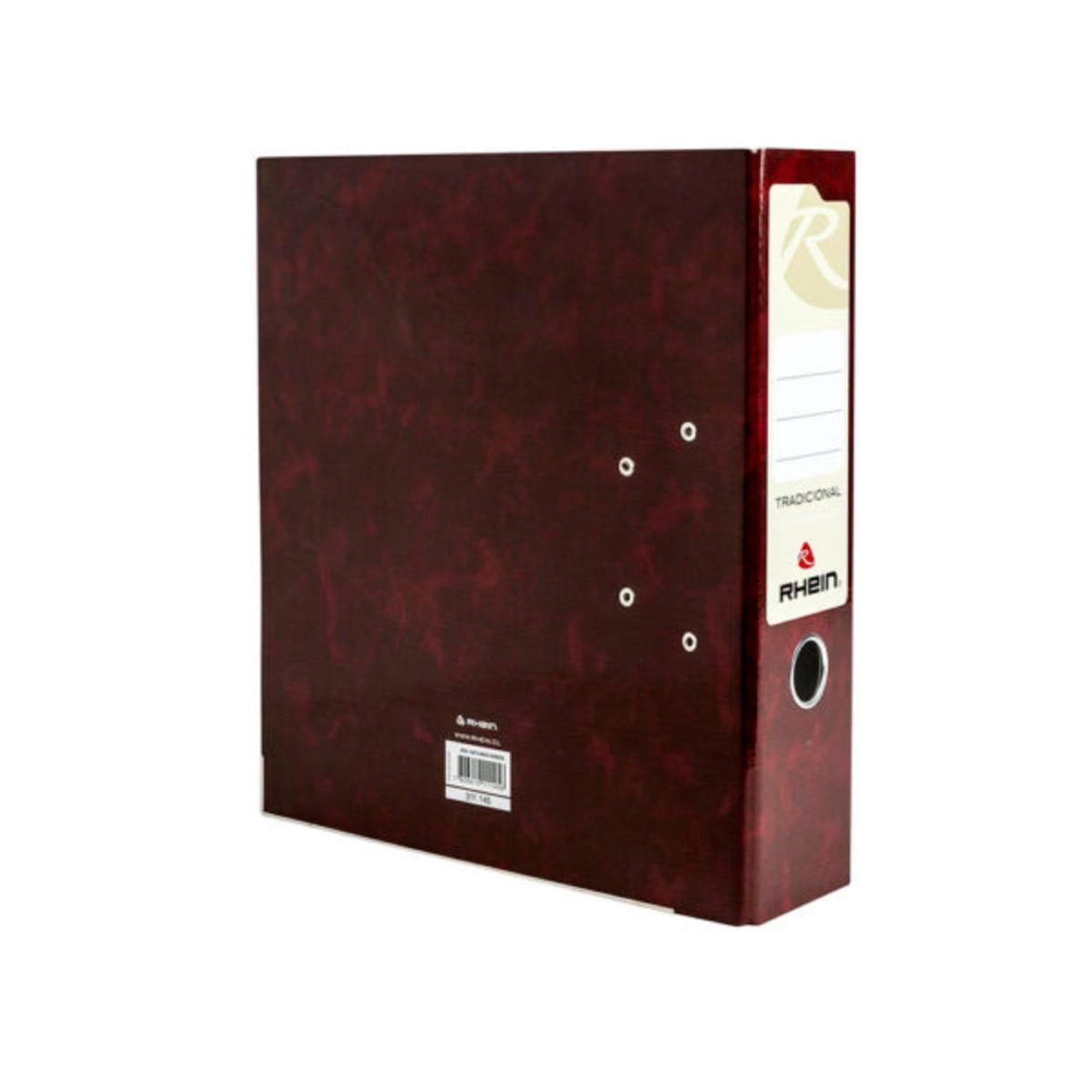 Pack Archivadores Rhein Tamaño Oficio Burdeo 20 Unidades-1