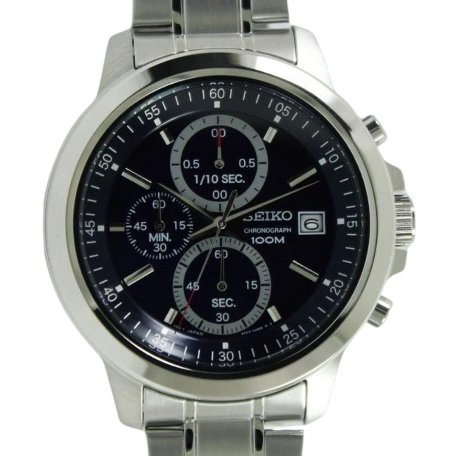 Reloj Seiko Cronografo Esfera Azul 100m SKS443-0