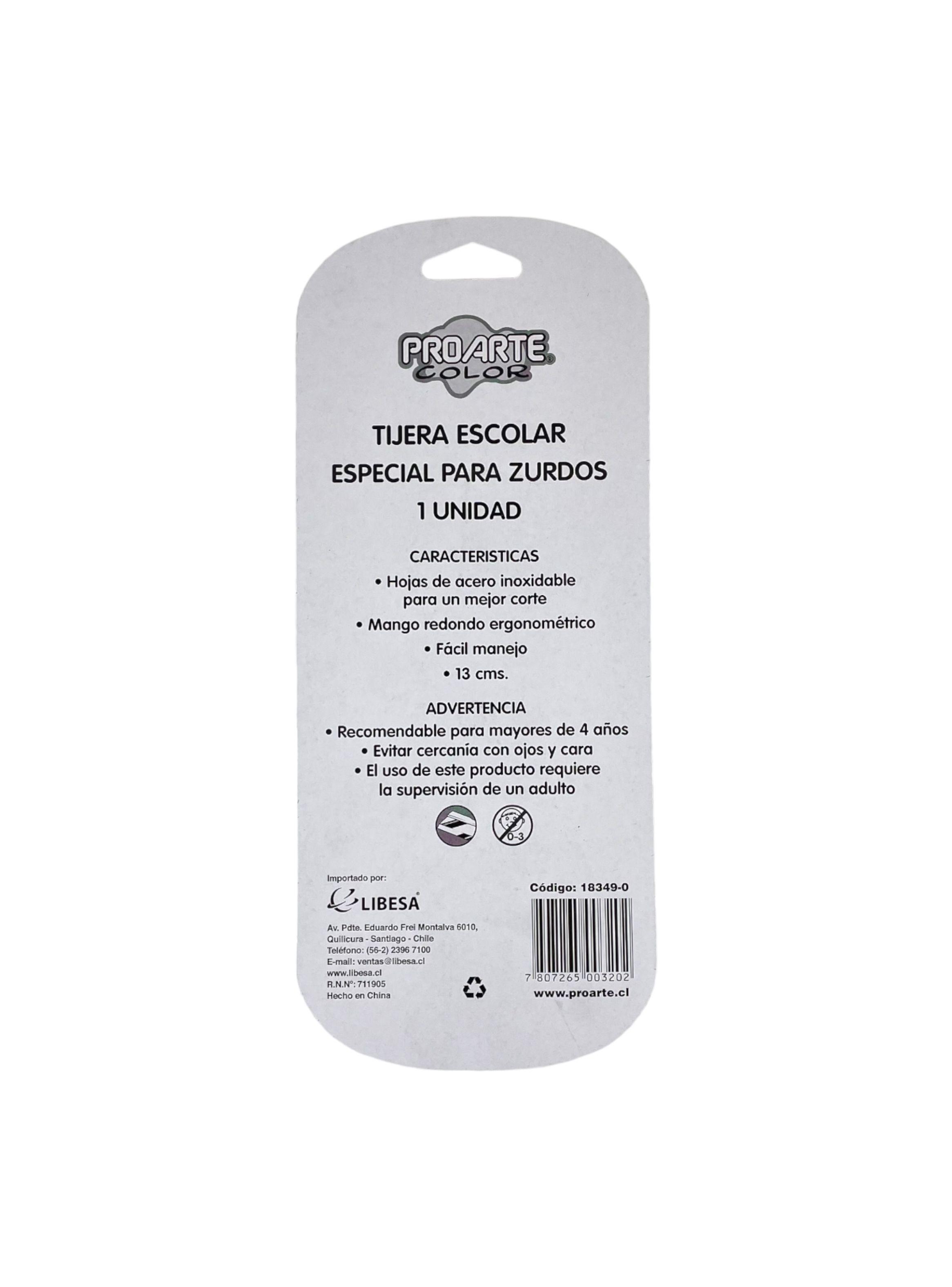 Pack 12 Tijeras Escolares Especiales Zurdo Proarte-3