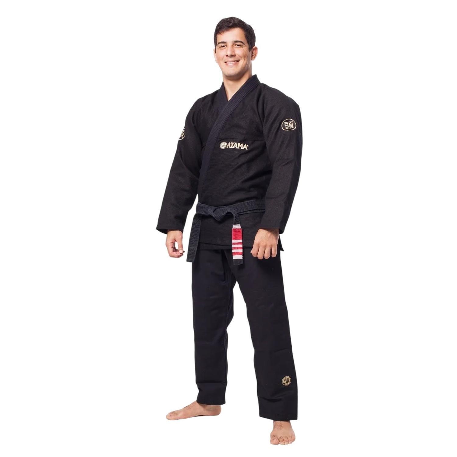 Kimono Jiu-jitsu Hombre Atama Classic Gi-Black-3