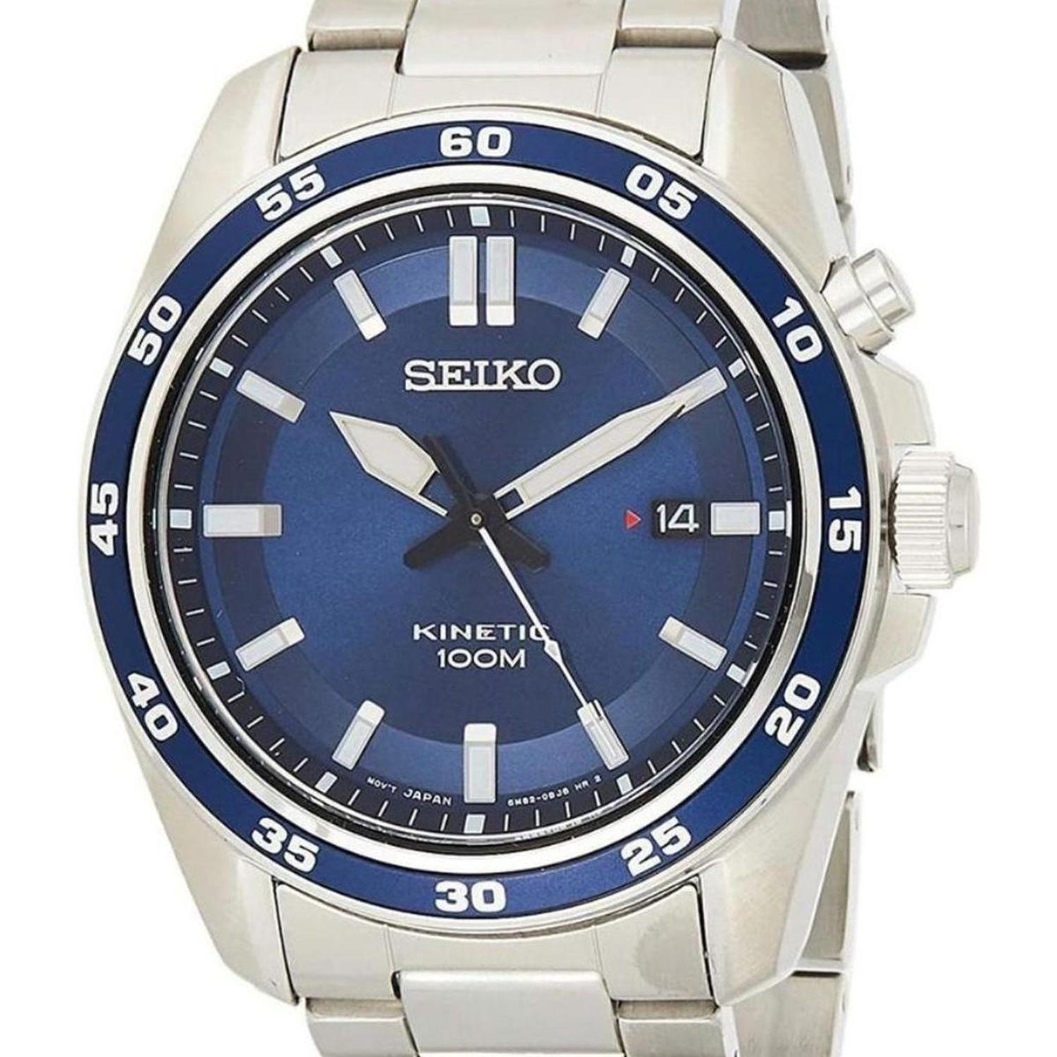 Reloj Seiko Kinetic Esfera Azul Ska783-0