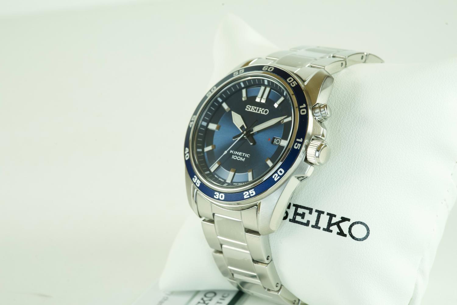 Reloj Seiko Kinetic Esfera Azul Ska783-2