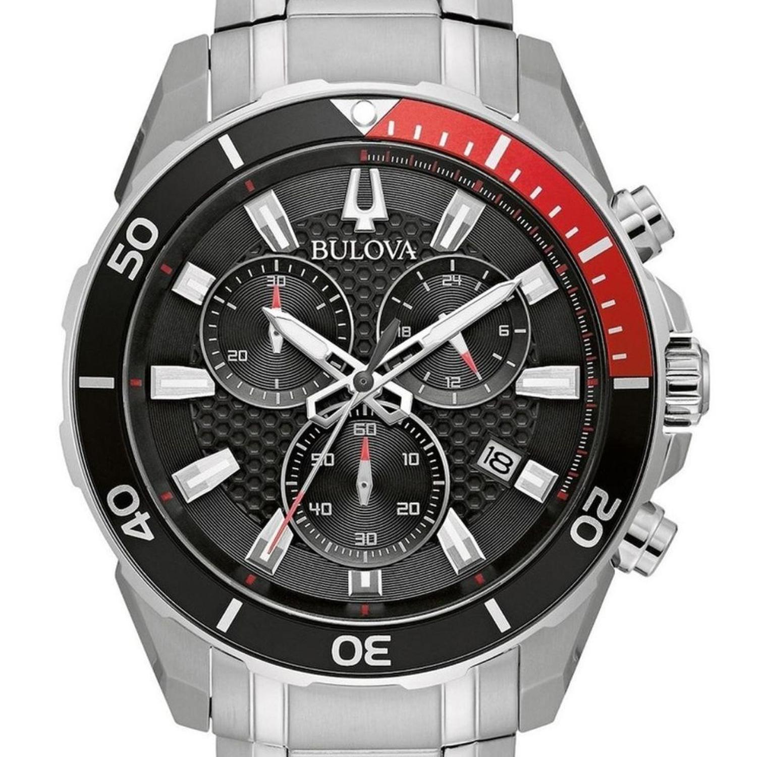 Reloj Bulova Cronografo Cuarzo 100m Hombre 98b344-0