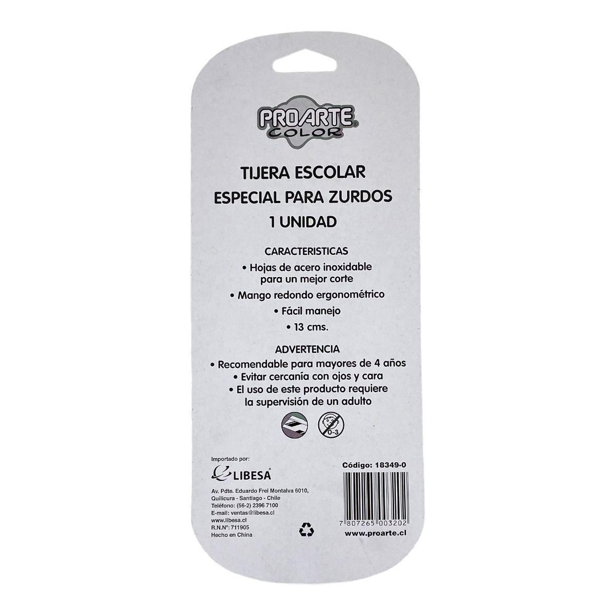 Tijera Escolar Especial Para Zurdos Proarte-4
