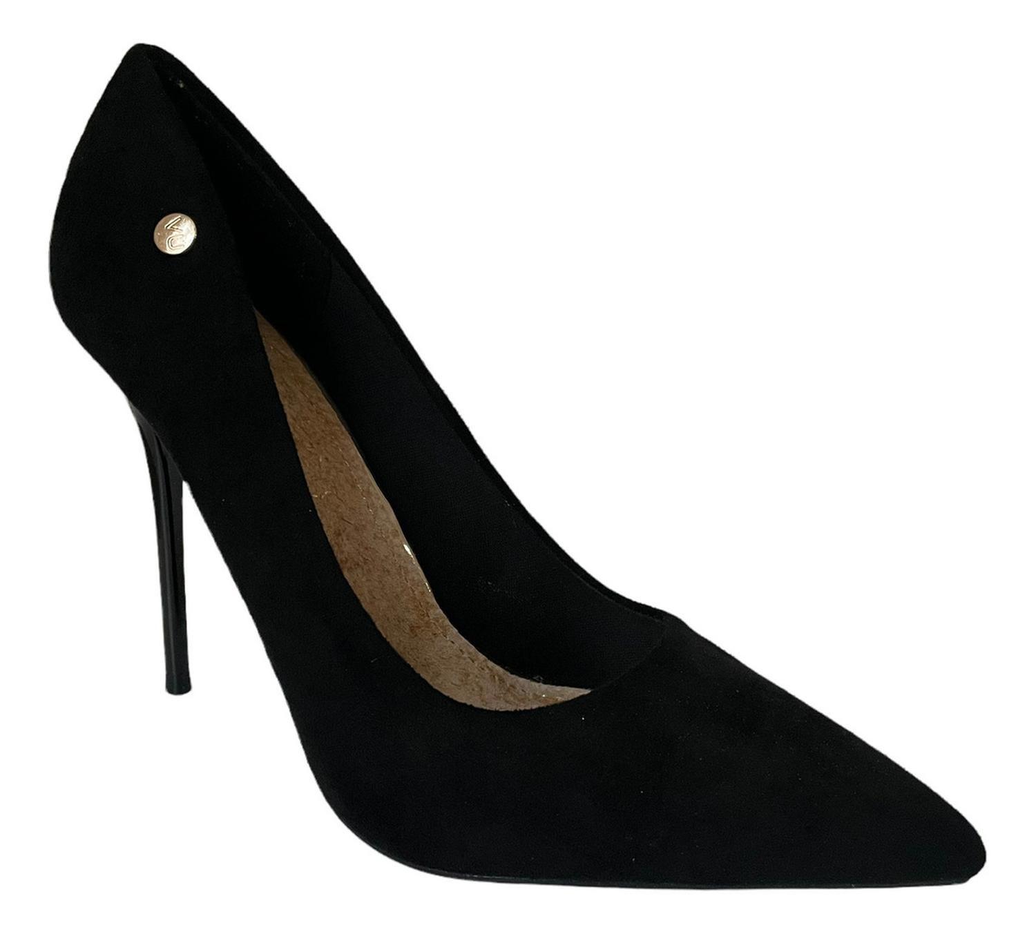 Zapato Con Taco Negro Via Uno Liquidacion 12090508-0