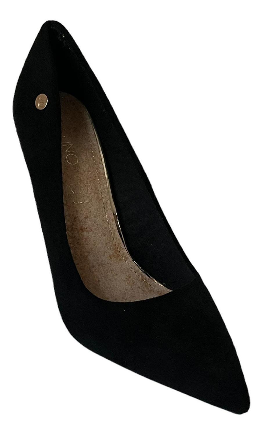 Zapato Con Taco Negro Via Uno Liquidacion 12090508-1