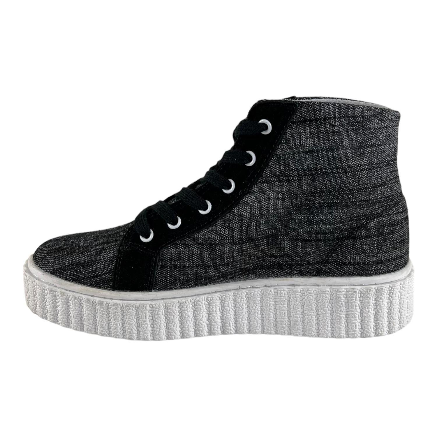 Zapatilla Wisdom Lona Gris Oscuro Tipo Conv-3