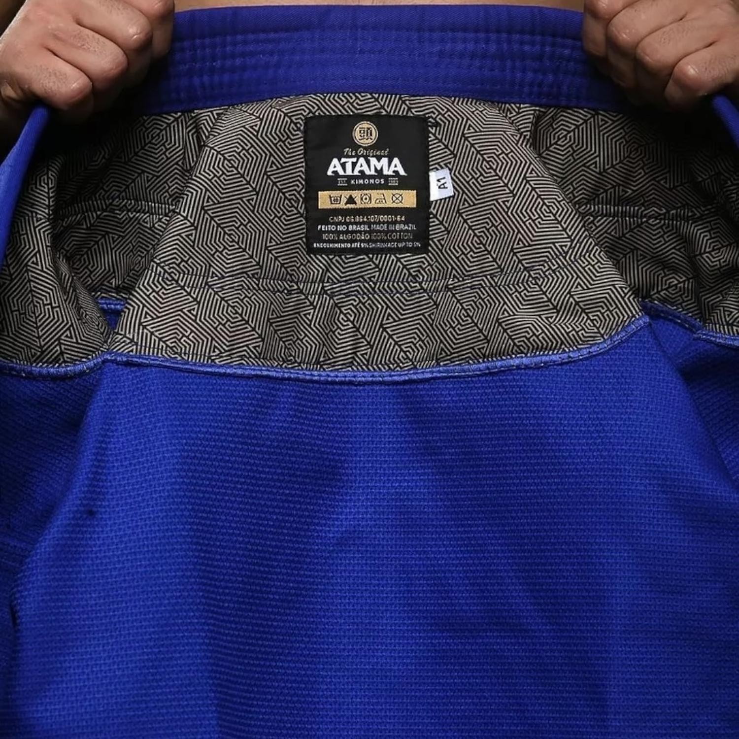 Kimono Jiu-jitsu Hombre Atama Classic Gi-Blue-5