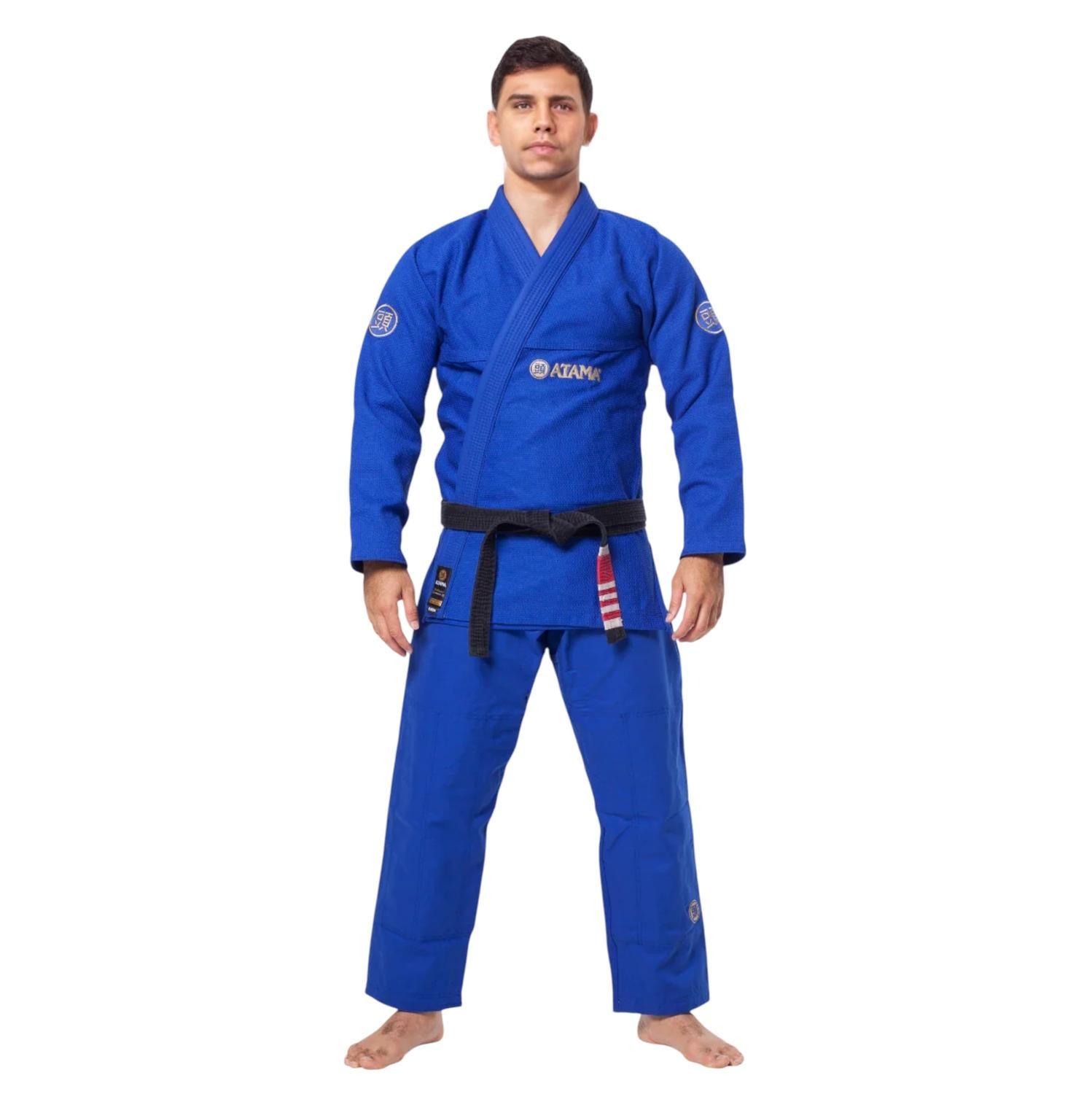 Kimono Jiu-jitsu Hombre Atama Classic Gi-Blue-1