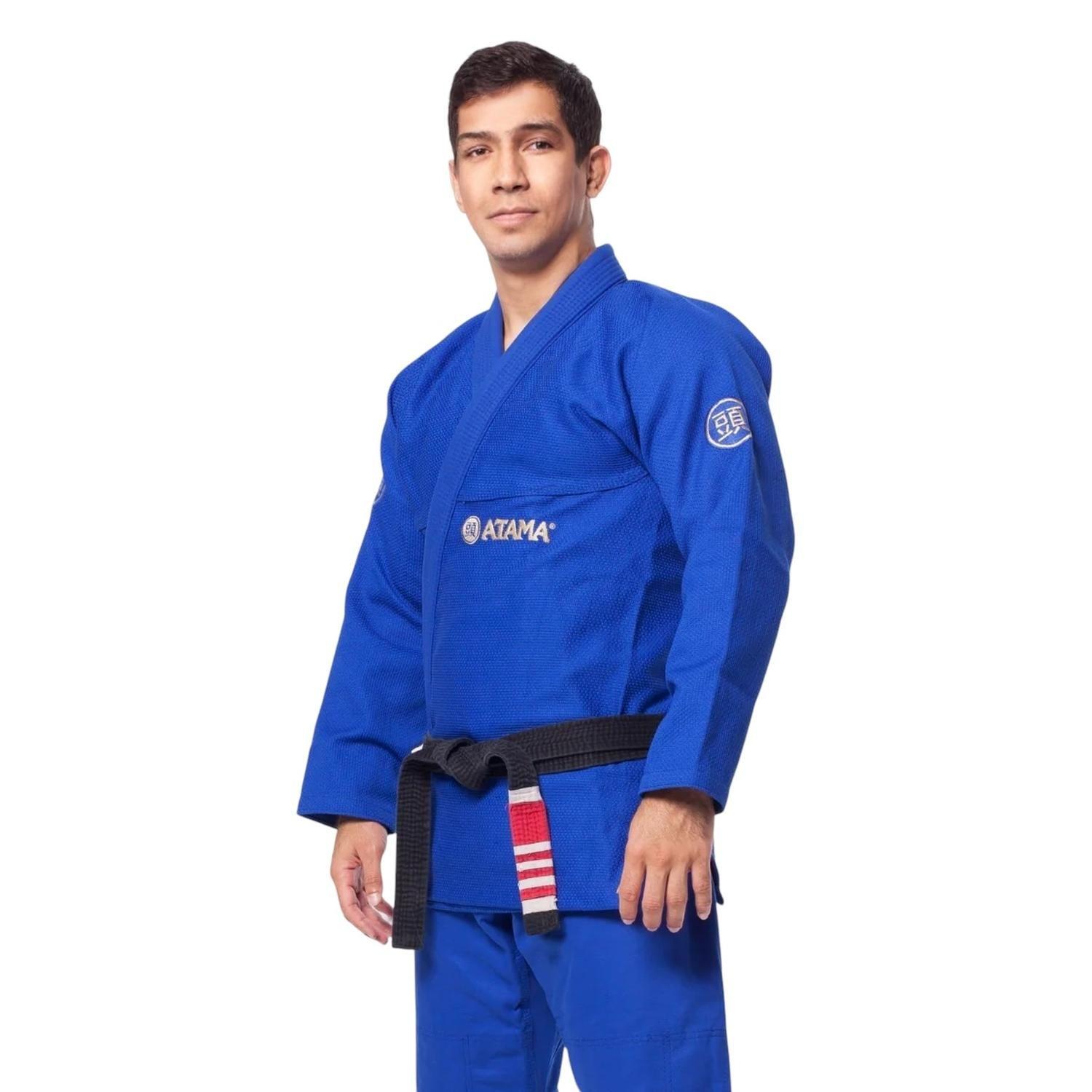 Kimono Jiu-jitsu Hombre Atama Classic Gi-Blue-3