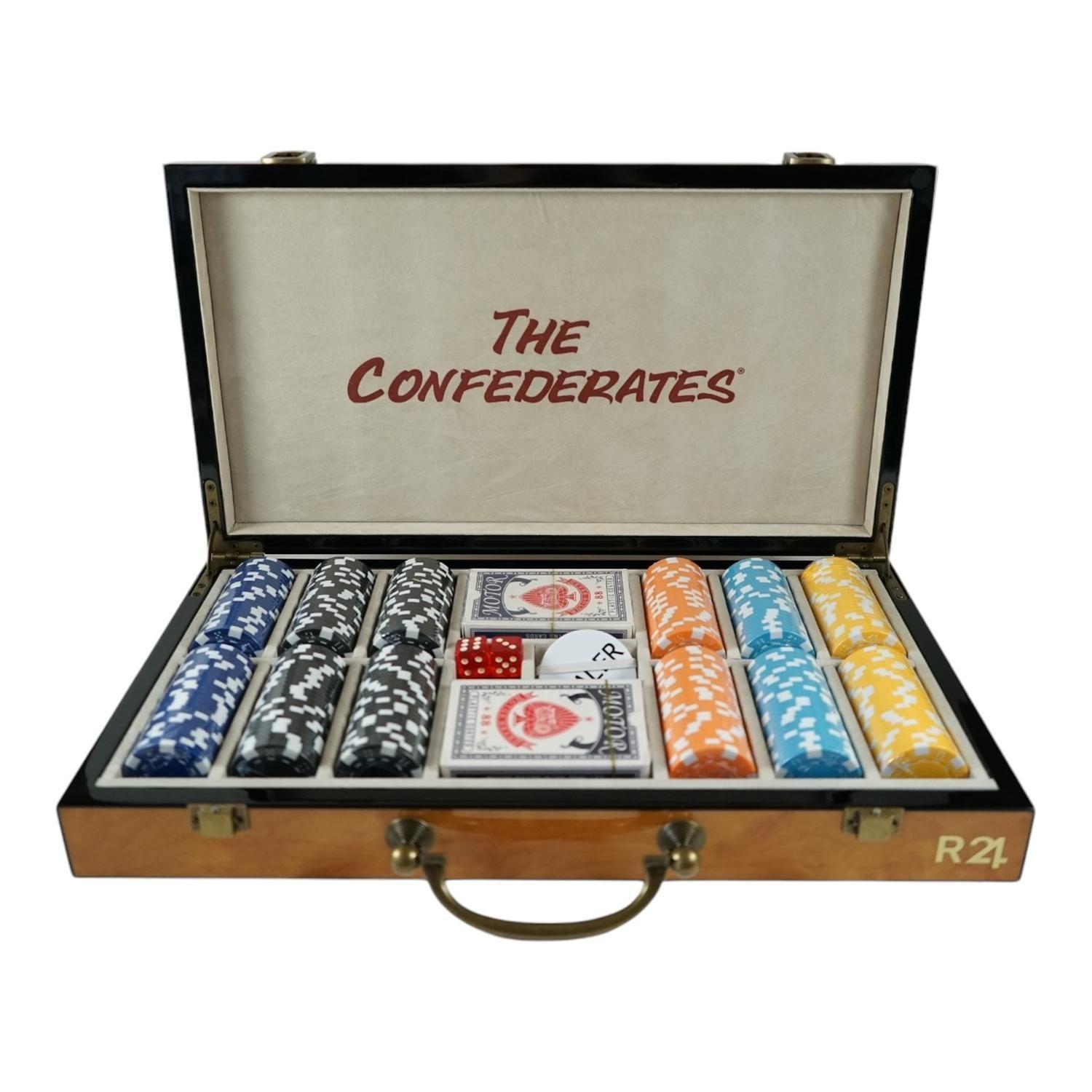 SET JUEGO DE POKER PROFESIONAL + MALETA DE MADERA-0