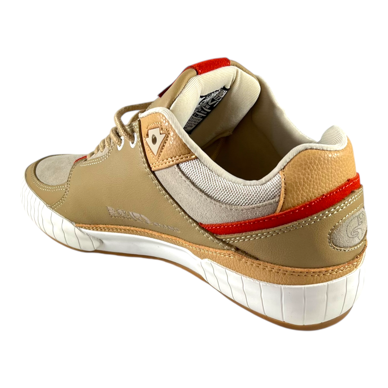 Zapatilla GLTD Groove Beige Cuero Estilo Urbano-2