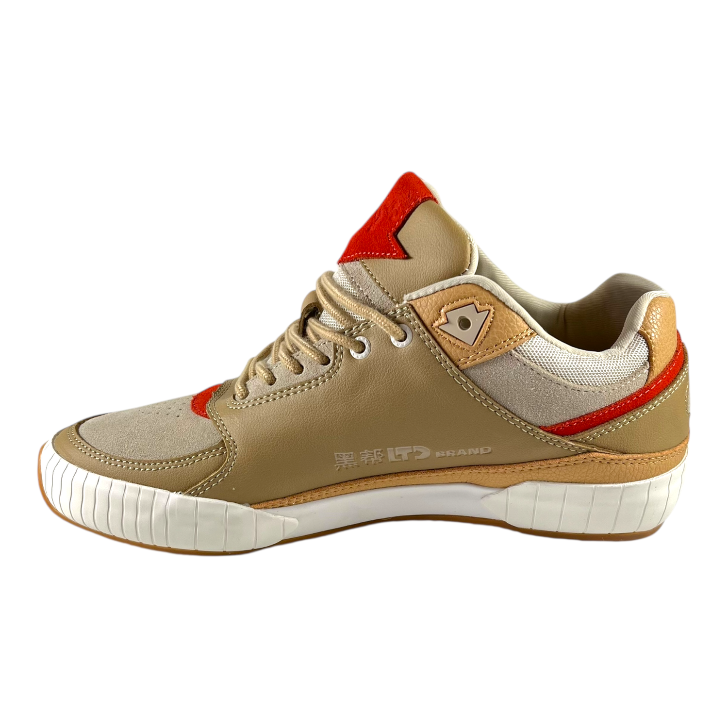 Zapatilla GLTD Groove Beige Cuero Estilo Urbano-3