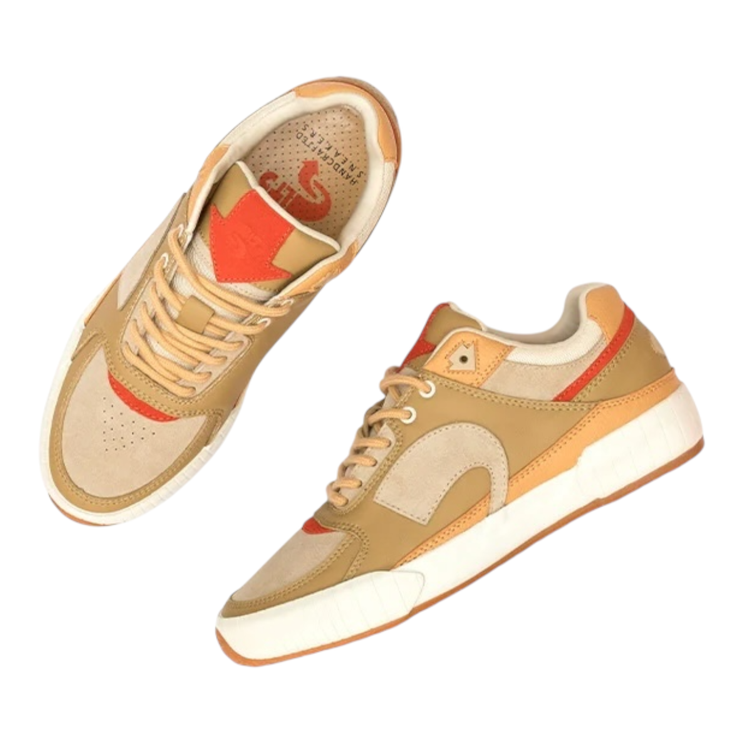 Zapatilla GLTD Groove Beige Cuero Estilo Urbano-5