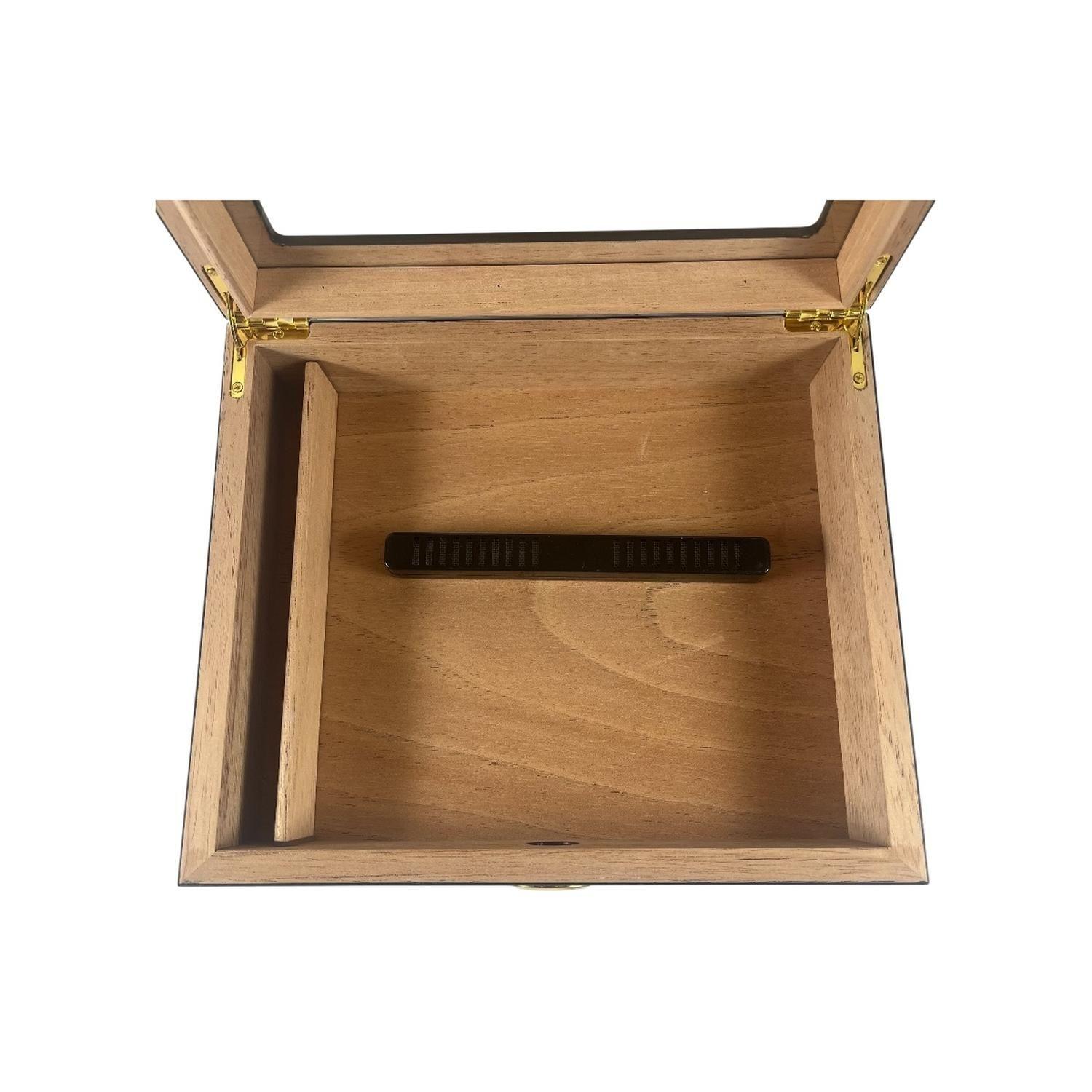 Caja Humidor Para Puros Madera De Cedro Con Higrometro-2