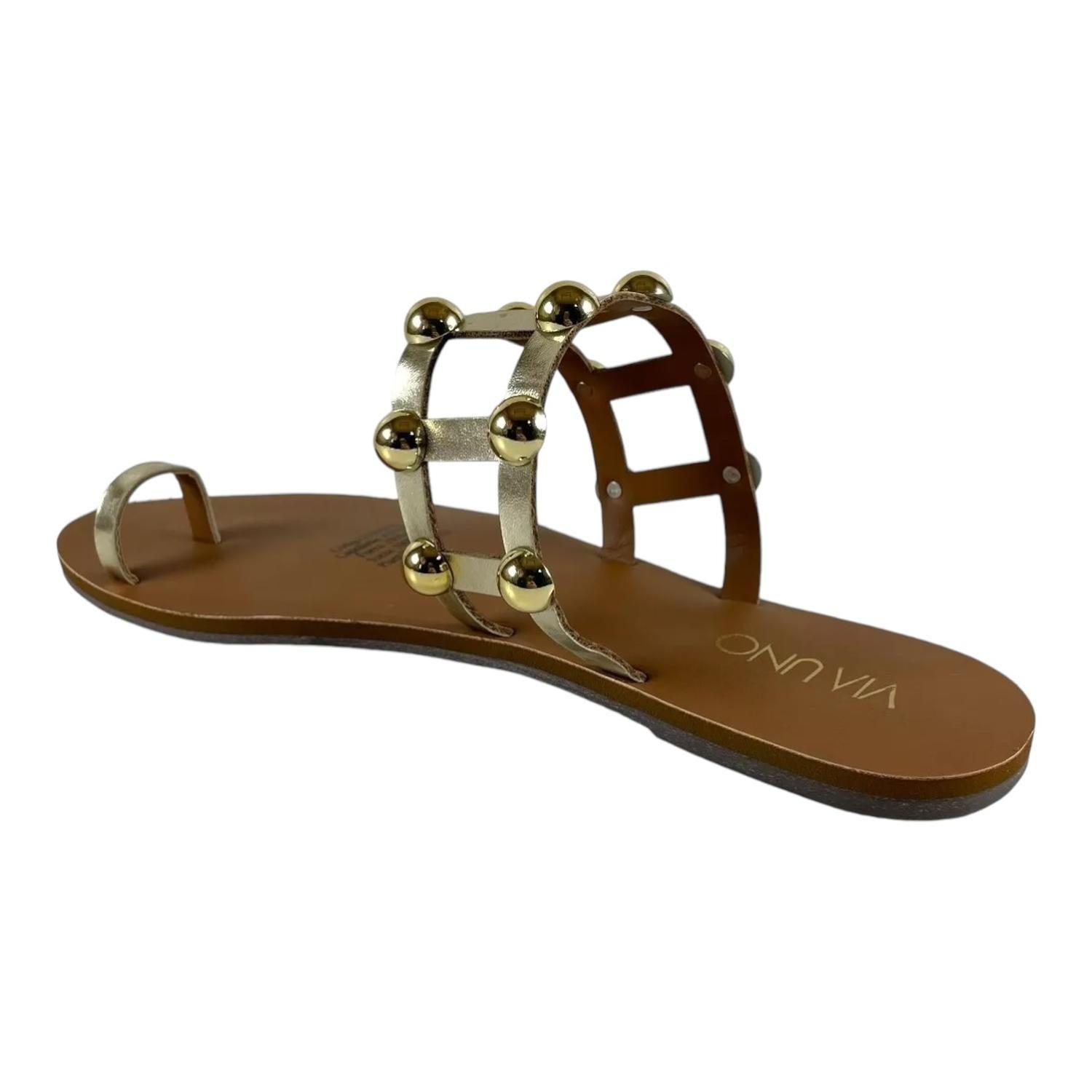 Sandalia Chinelo Via Uno Mujer Modelo 21906870 Oro-3