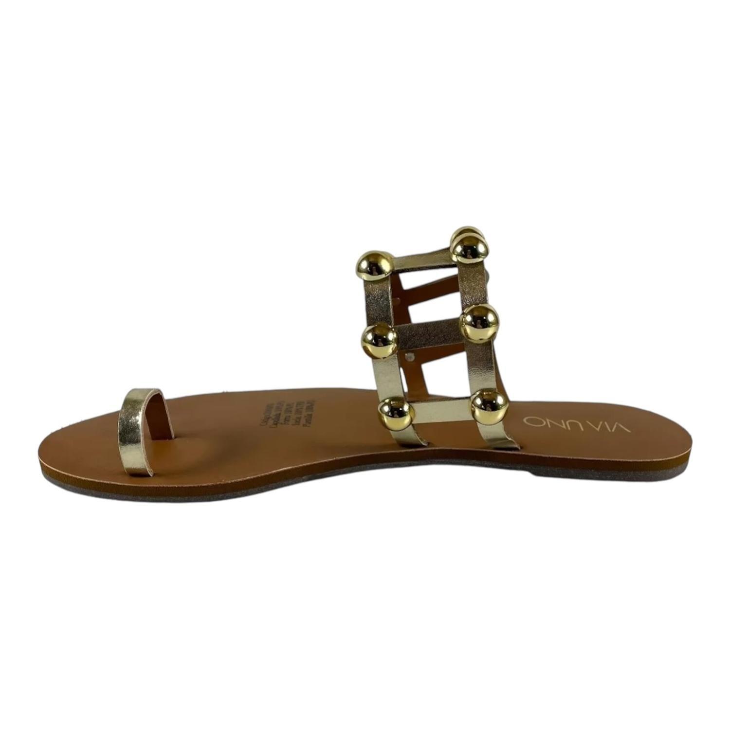 Sandalia Chinelo Via Uno Mujer Modelo 21906870 Oro-4