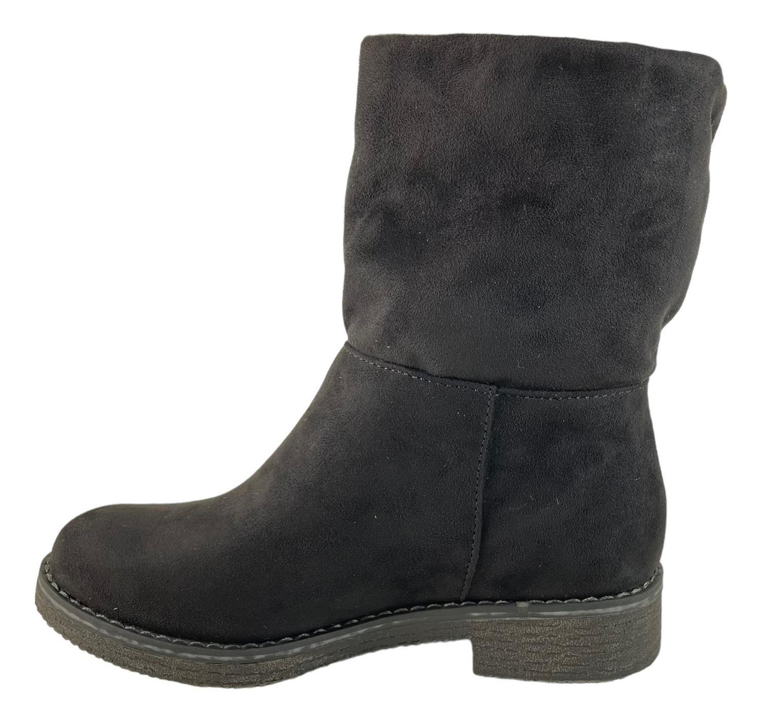 Botin Via Uno Mujer Negro Chiporro-4