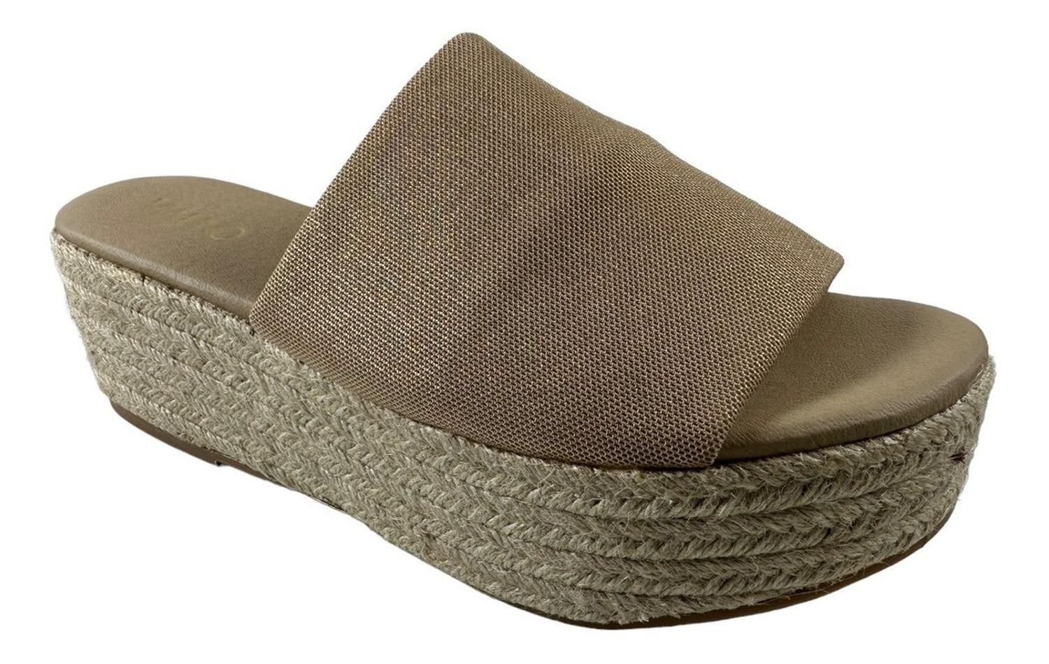 Zuecos Via Uno Color Oro Modelo 21983954-4