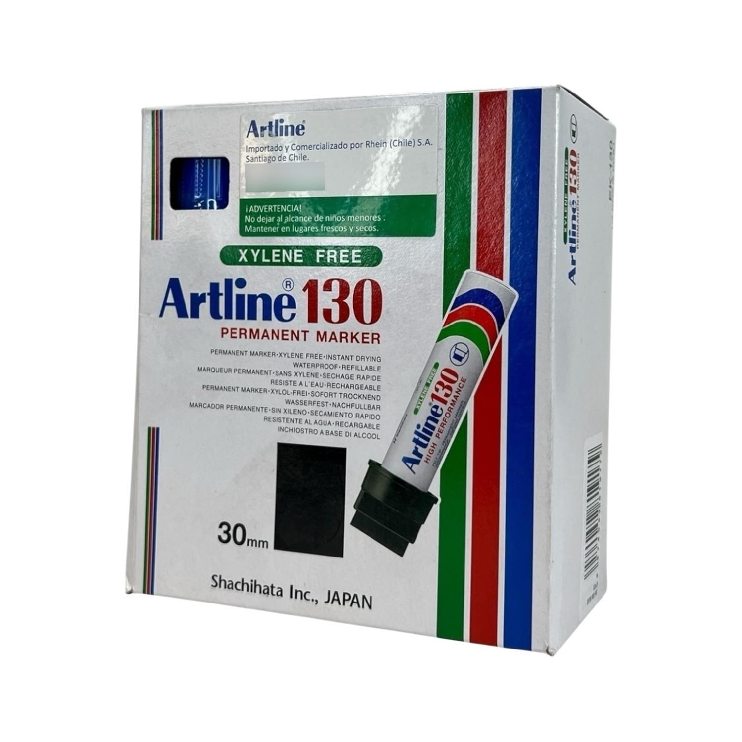 Plumon Permanente Artline 130 Punta 30mm Azul 6 uni-3