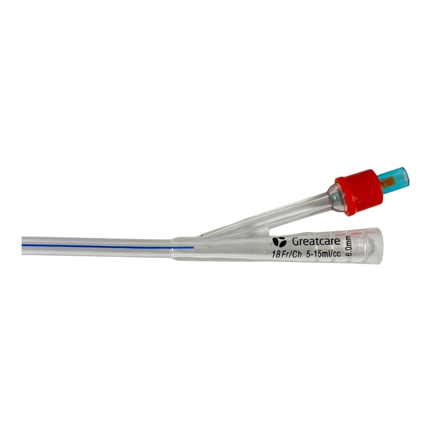 Sonda Foley 2 Vias 18 FR 100% Silicona con Balon x 10 Un-1