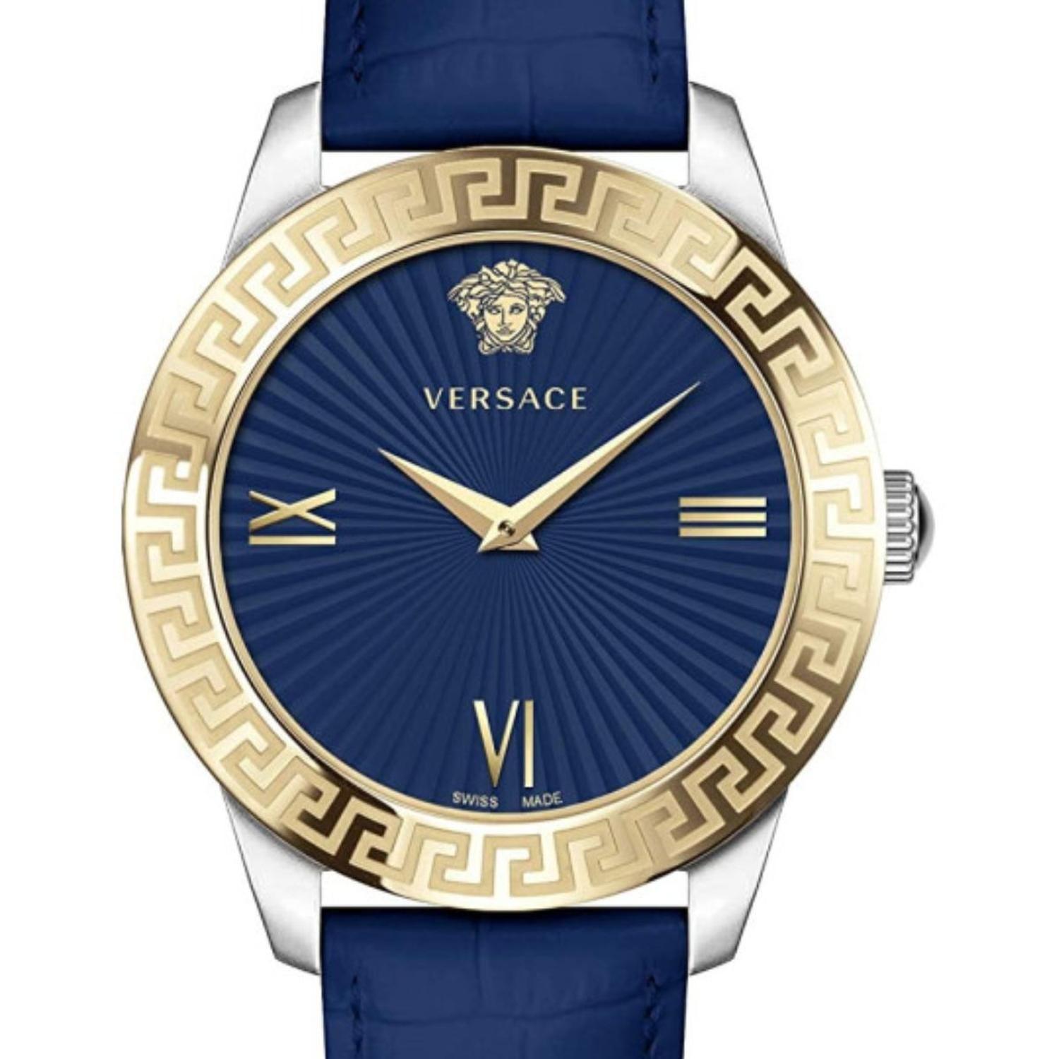Reloj Versace Greca Mujer Esfera Azul Cuarzo VEVC00219-0