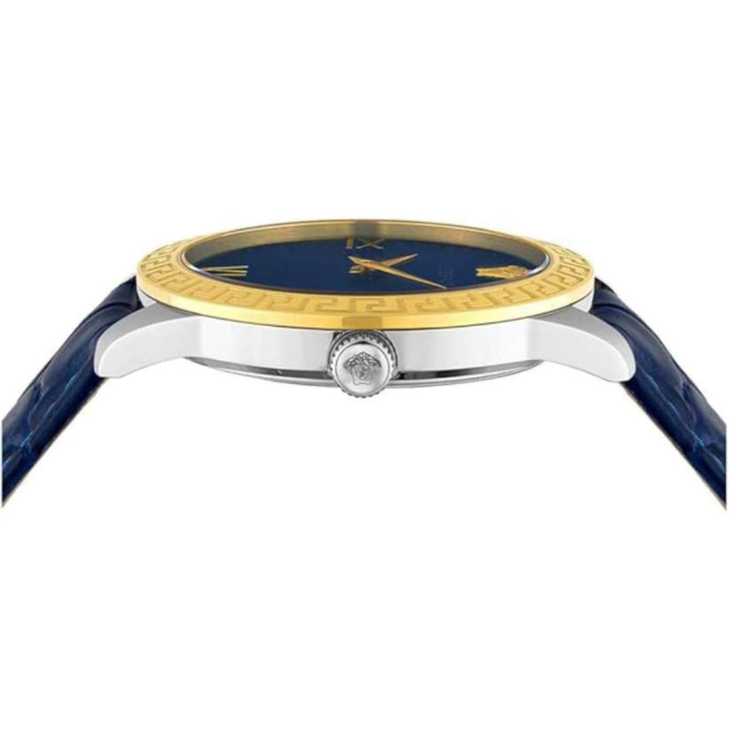 Reloj Versace Greca Mujer Esfera Azul Cuarzo VEVC00219-2