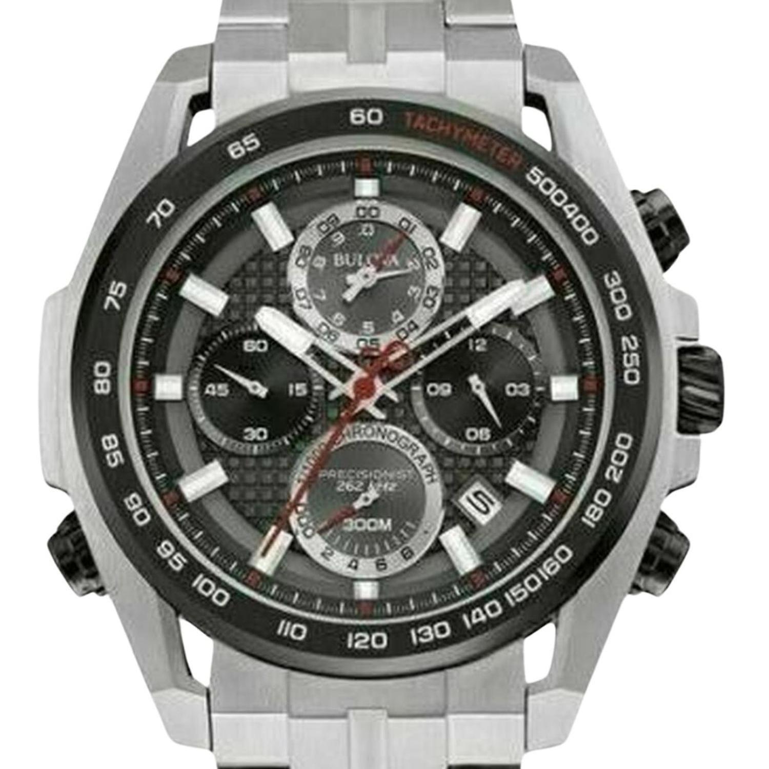 Reloj Bulova Precisionist Negro 47mm 300m Hombre 98b270-0