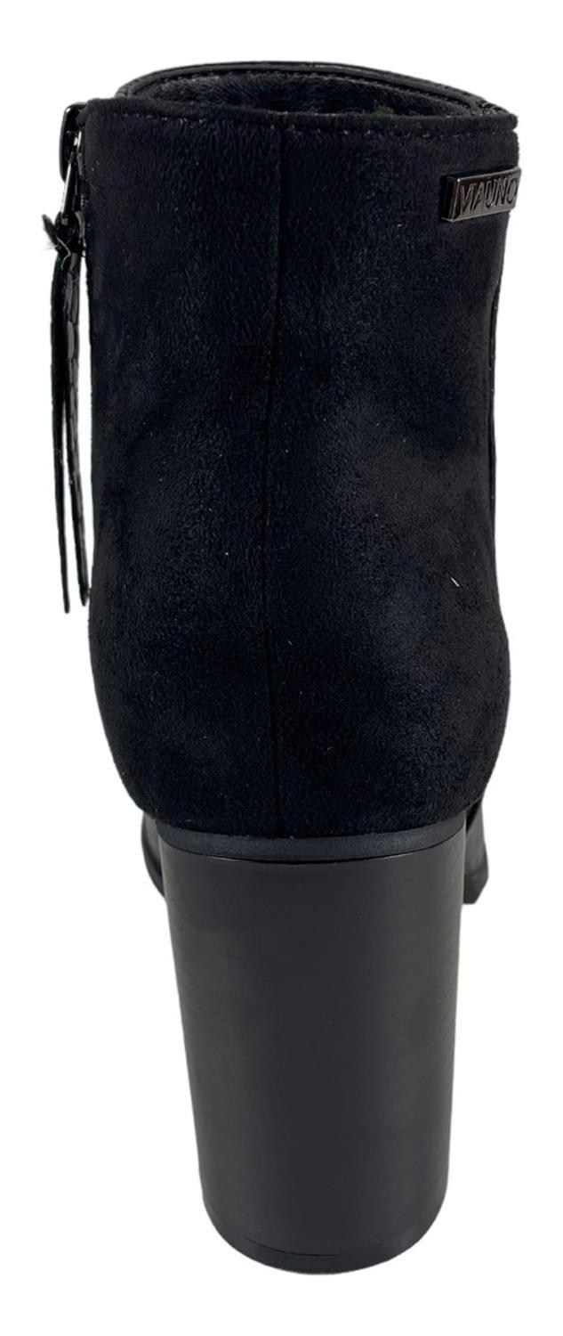 Botin Mujer Via Uno Negro Pu 12084409-2