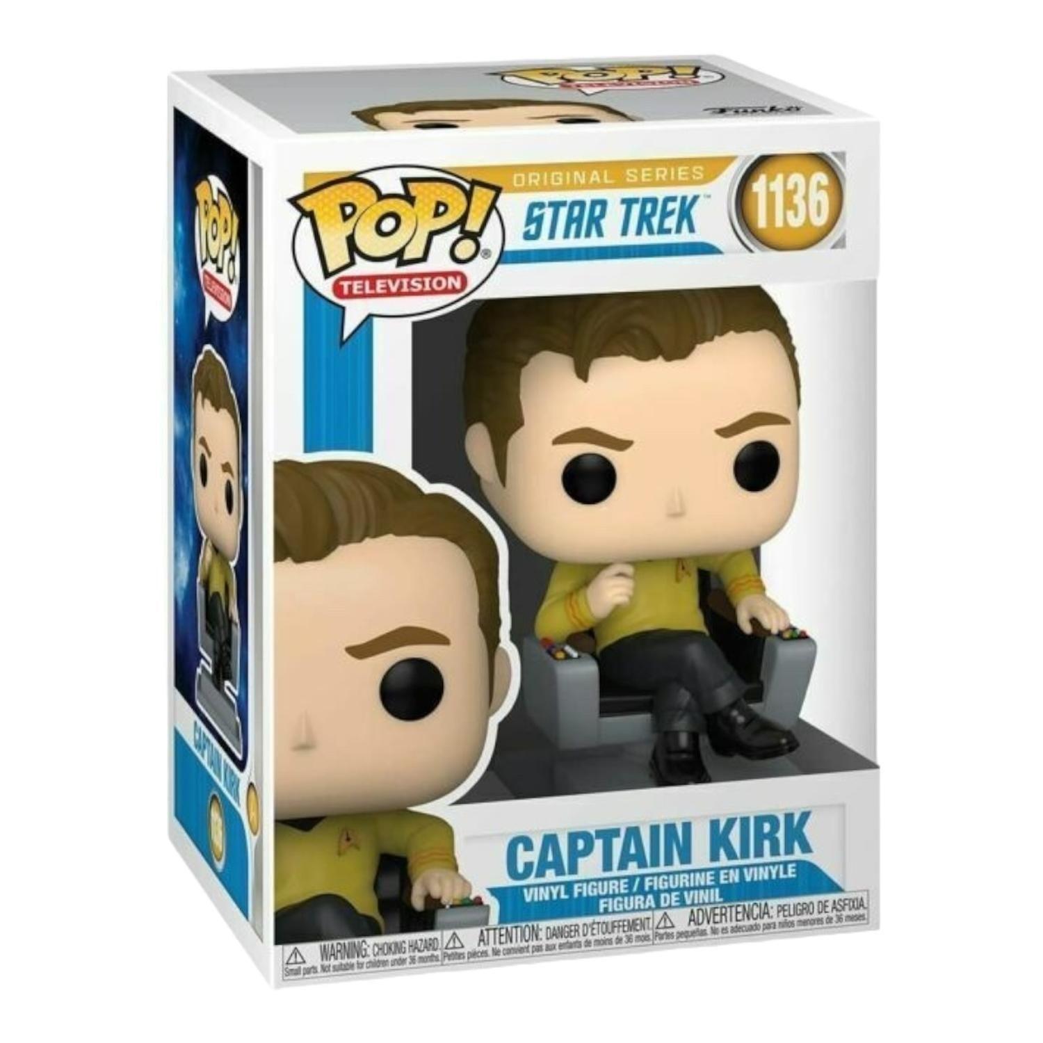 FIGURA COLECCIONABLE FUNKO POP STAR TREK - CAPTAIN KIRK SENTADO-0