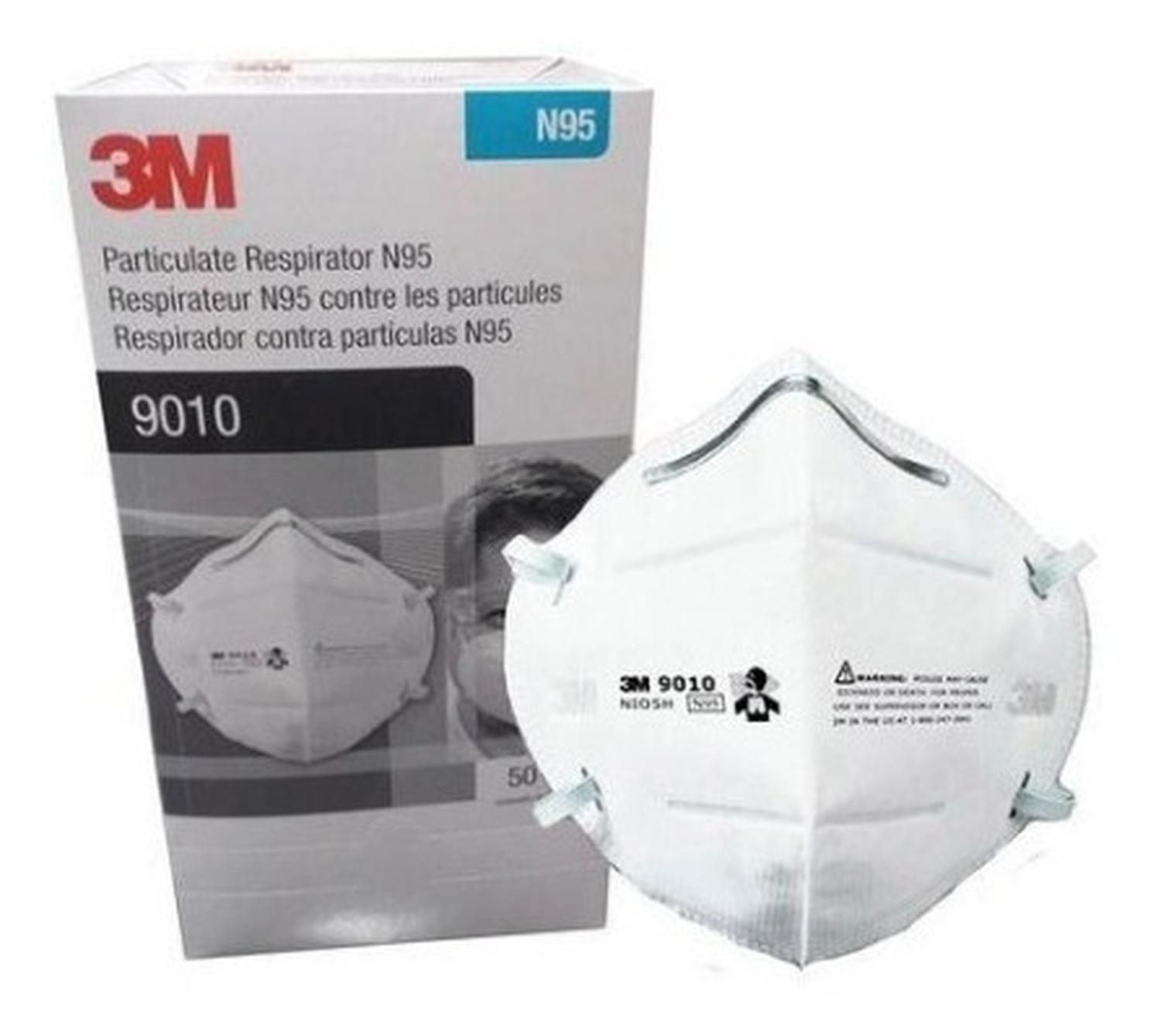 Caja 50 Mascarillas 3m N95 9010 Selladas Individualmente-0