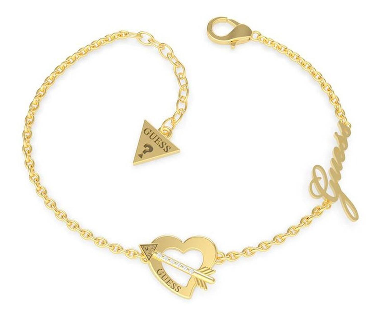 Pulsera Guess Across My Heart Talla S Color Dorado-0