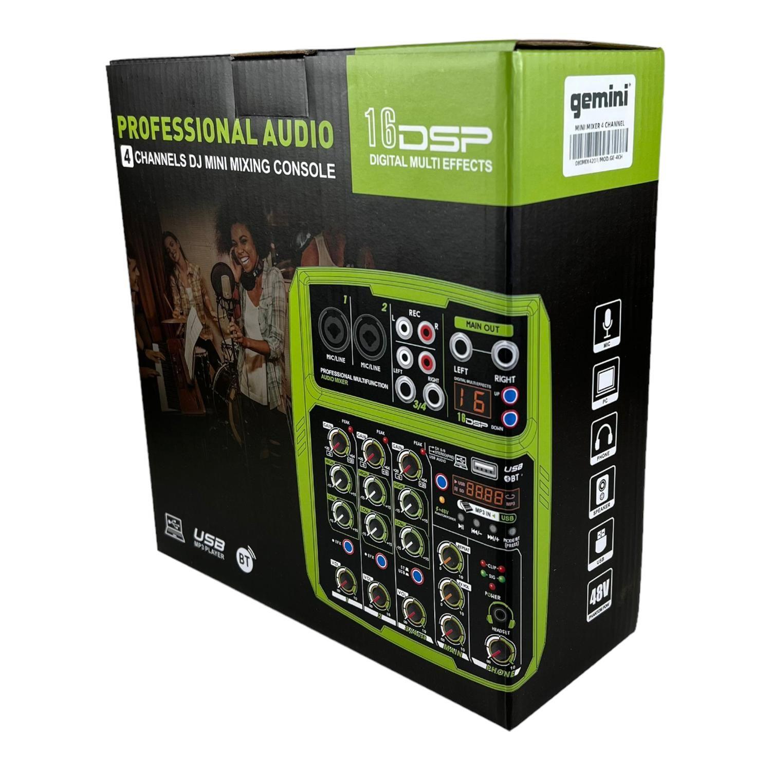 Mezclador de 4 canales Gemini GE-4CH-4