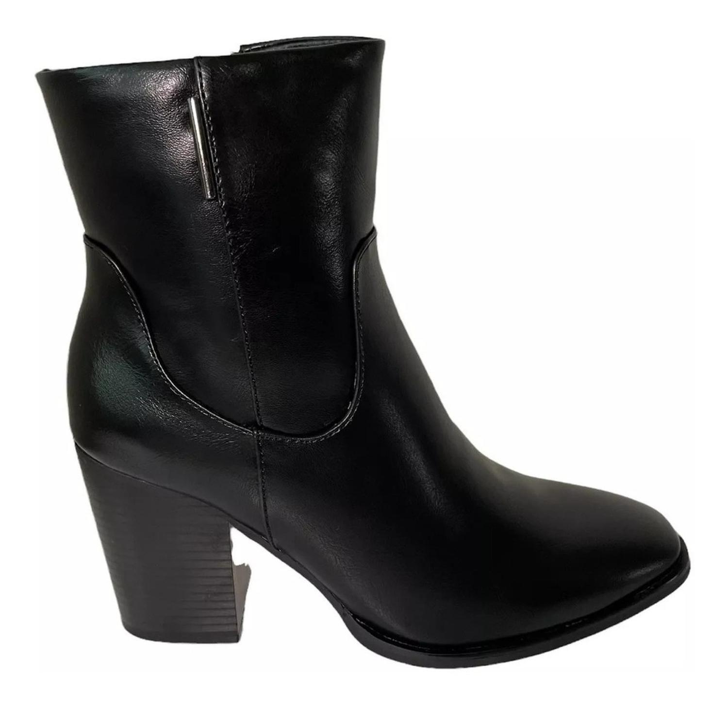 Botin Via Uno Negro Modelo 12084410-0