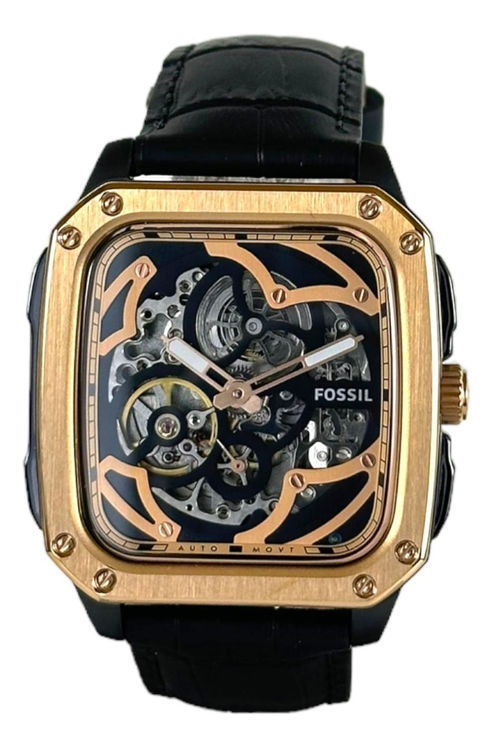 Reloj Fossil Inscription Skeleton Automatico Hombre Bq2572-2