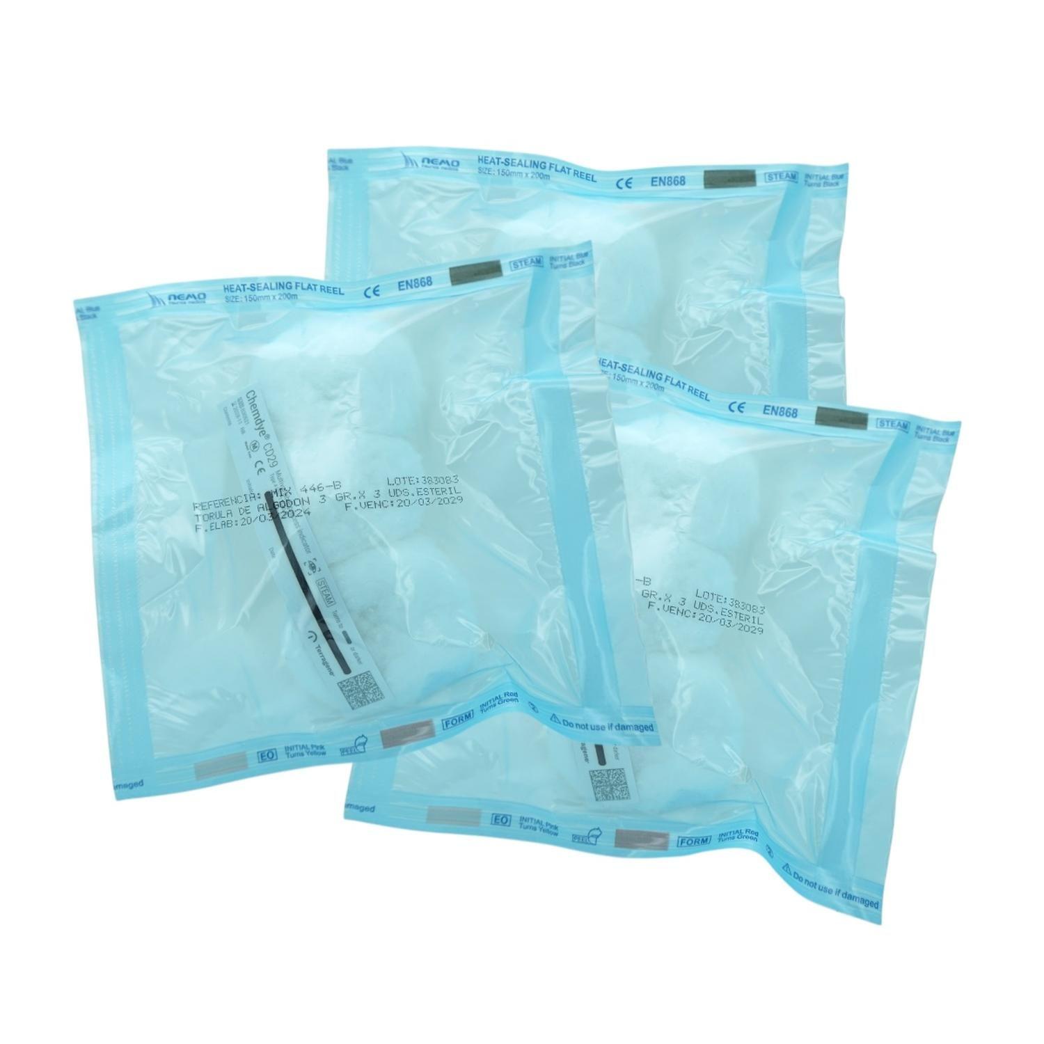 Pack Torulas de algodon esteril 3gr - 20 bolsas x3 unidades c/u-1