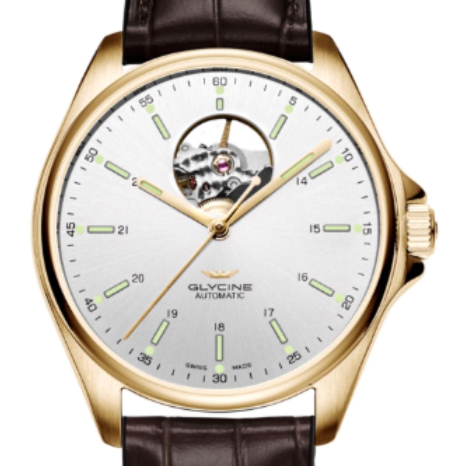 Reloj Glycine Classic Open Heart Automatico-0