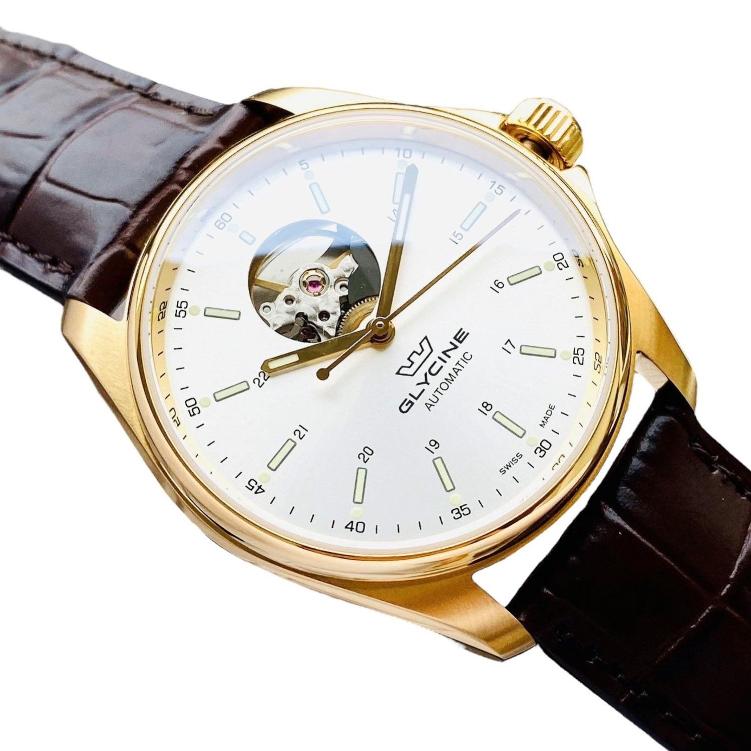 Reloj Glycine Classic Open Heart Automatico-2