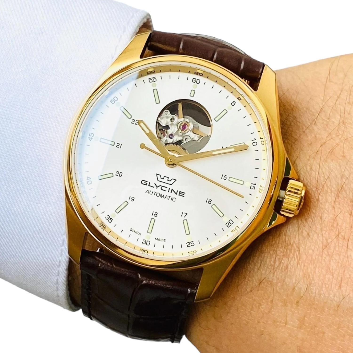 Reloj Glycine Classic Open Heart Automatico-5