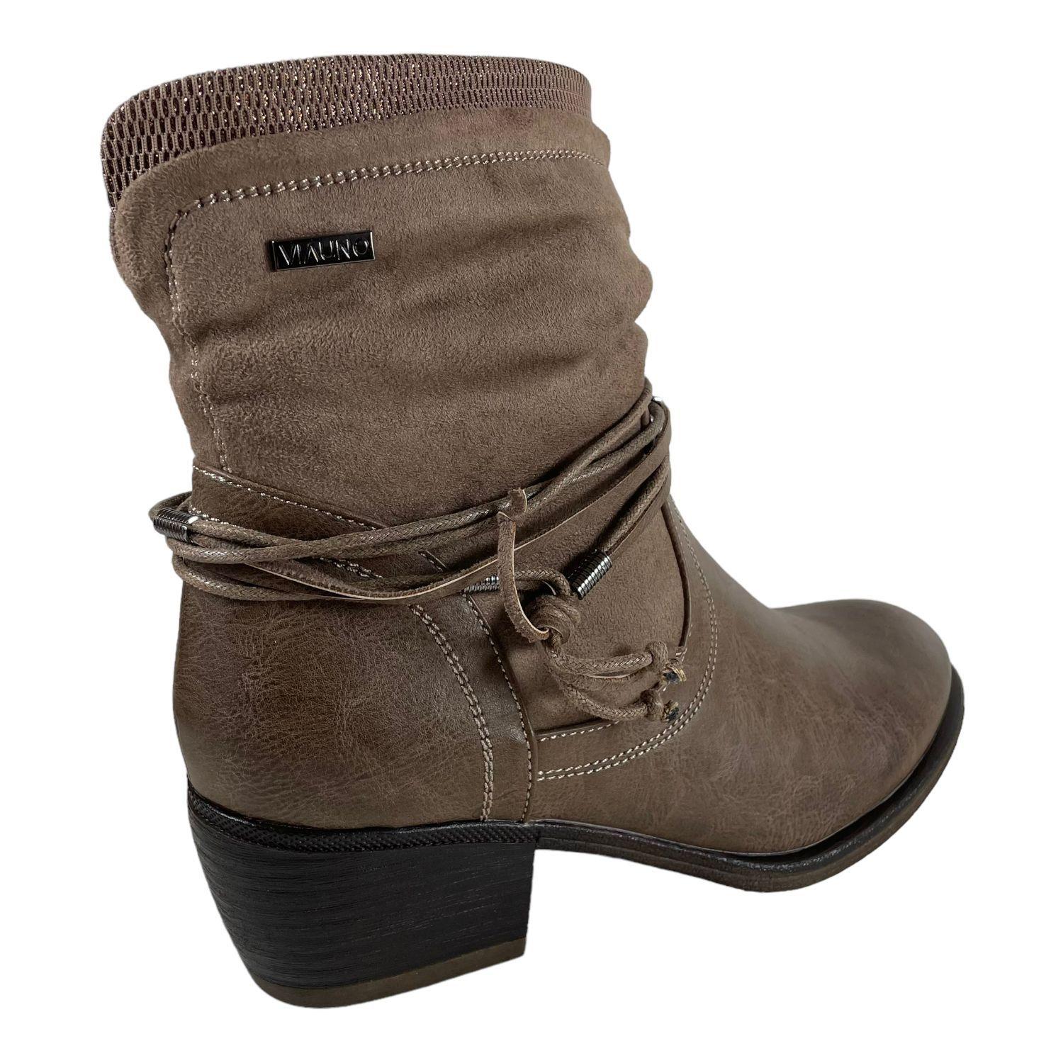 Botin Mujer Caqui Cuerpo PU Microfibra-1