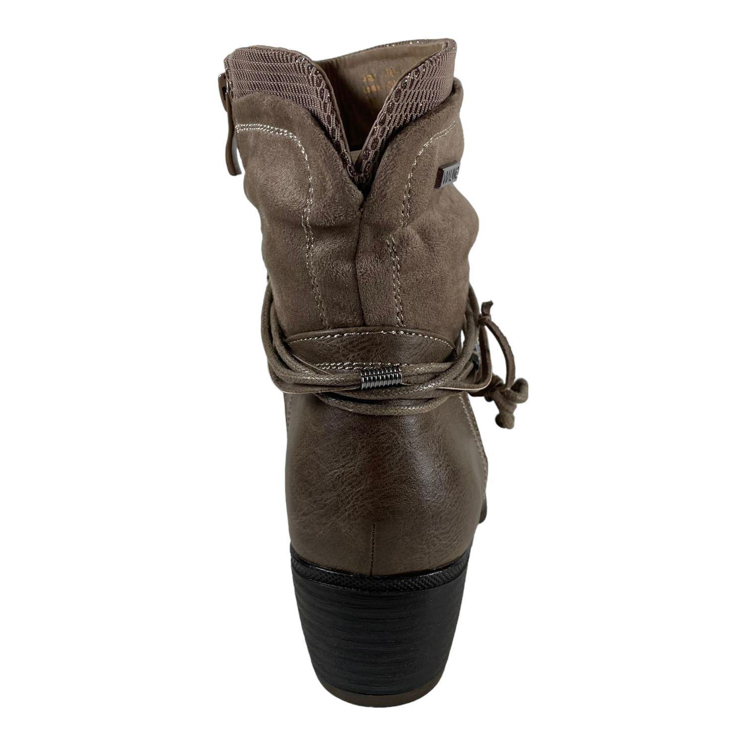 Botin Mujer Caqui Cuerpo PU Microfibra-2