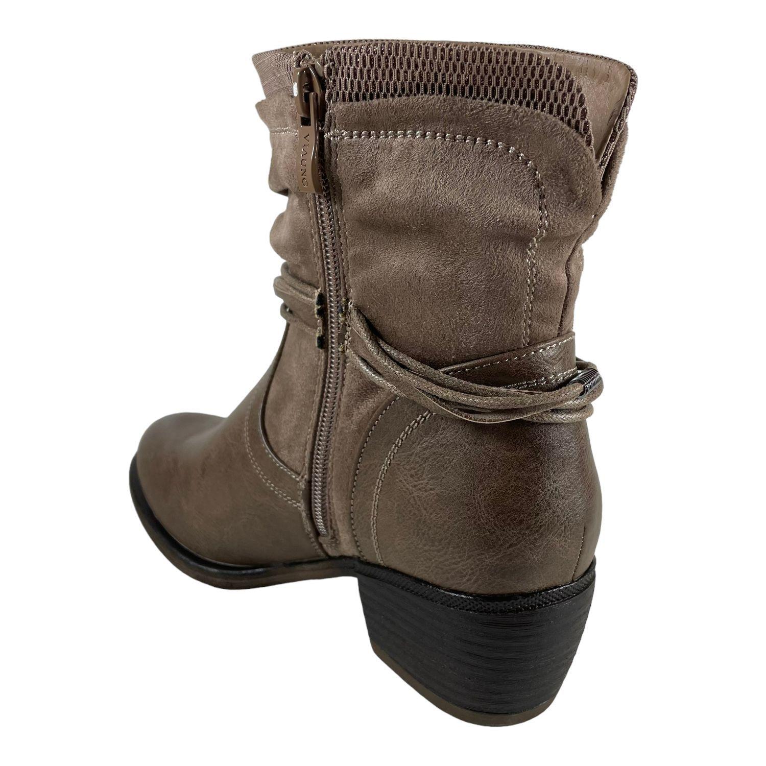 Botin Mujer Caqui Cuerpo PU Microfibra-3