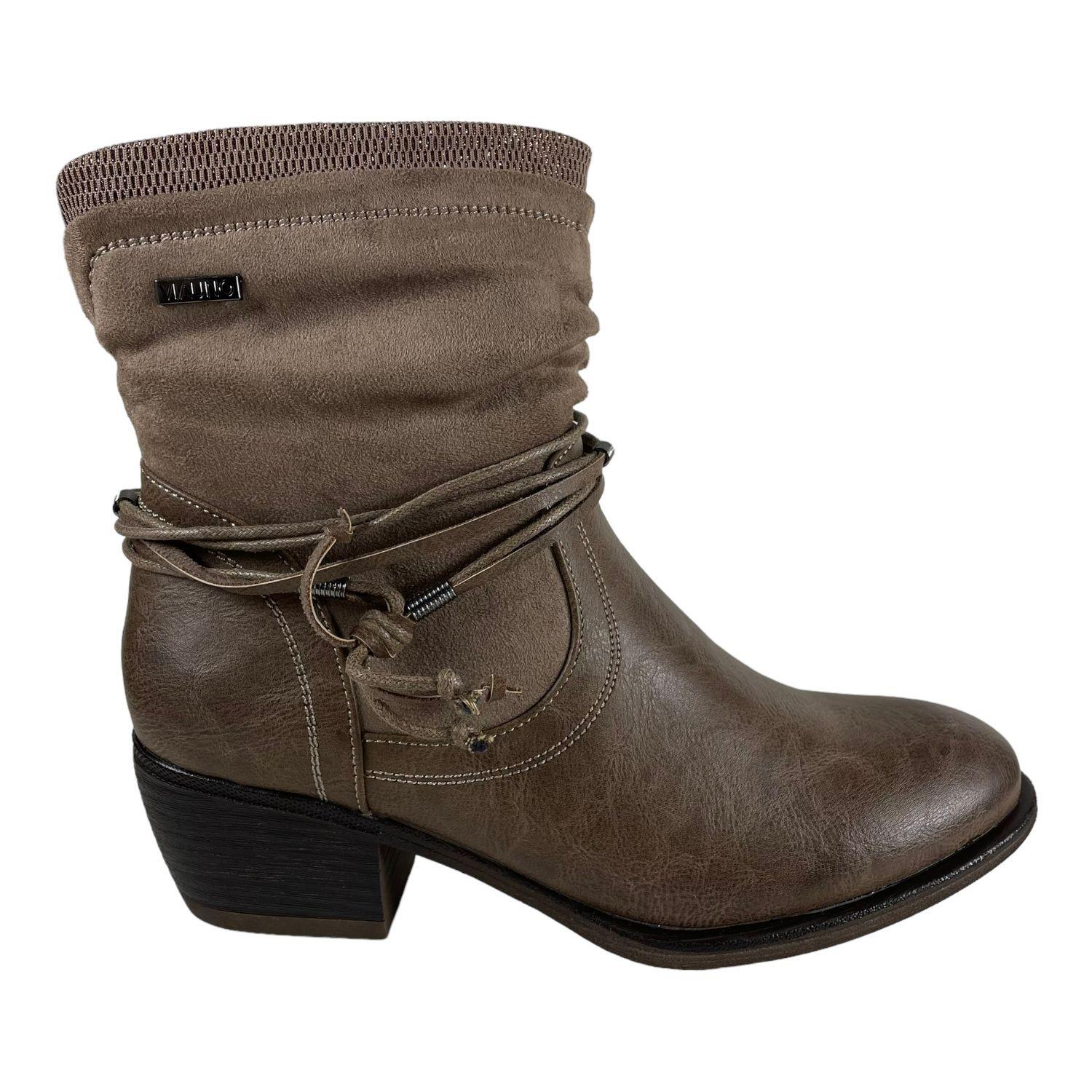 Botin Mujer Caqui Cuerpo PU Microfibra-0